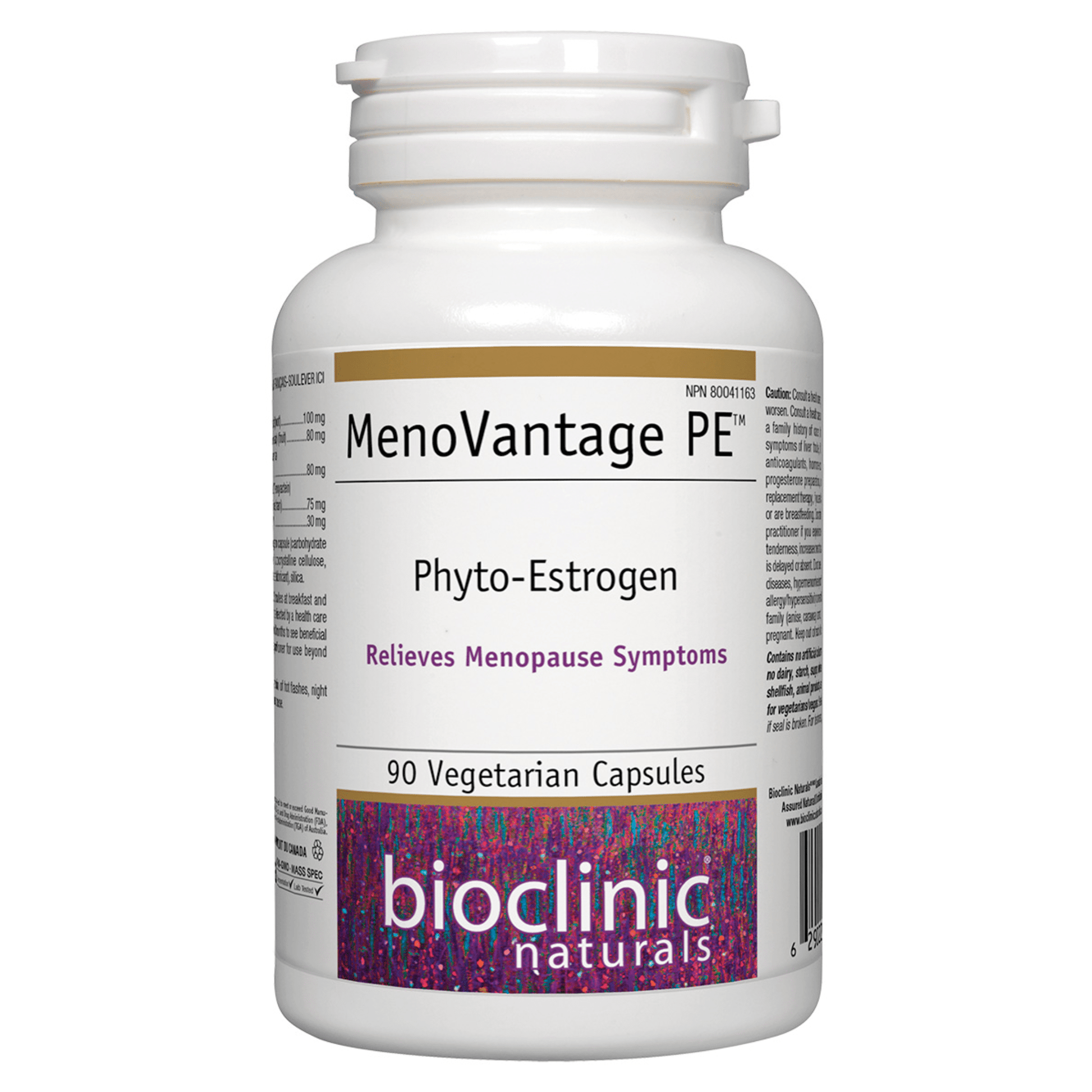 Bioclinic Naturals MenoVantage PE Phyto-Estrogen 90 Vegetarian Capsules