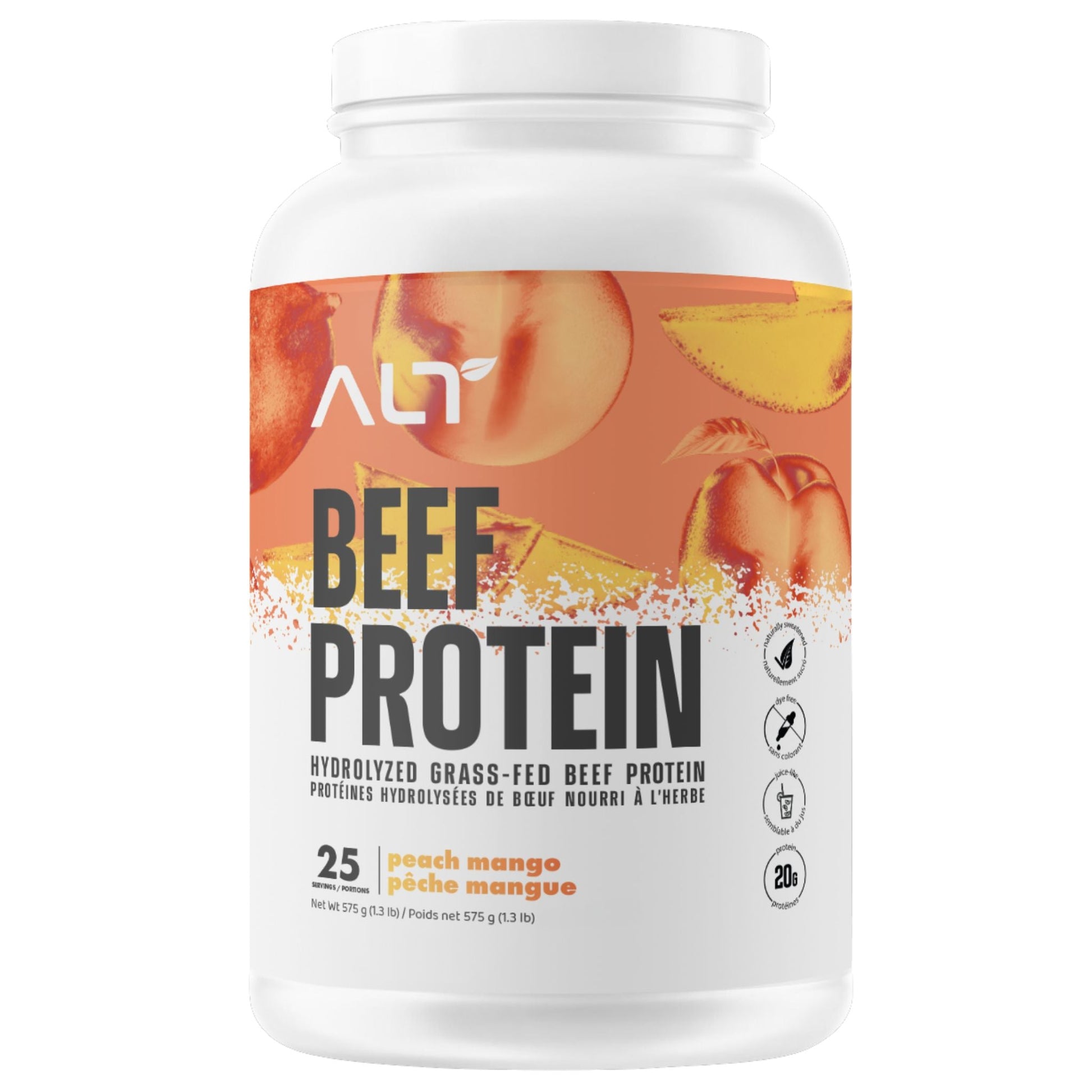 ALT Grass-Fed Beef Protein Peach Mango 725g