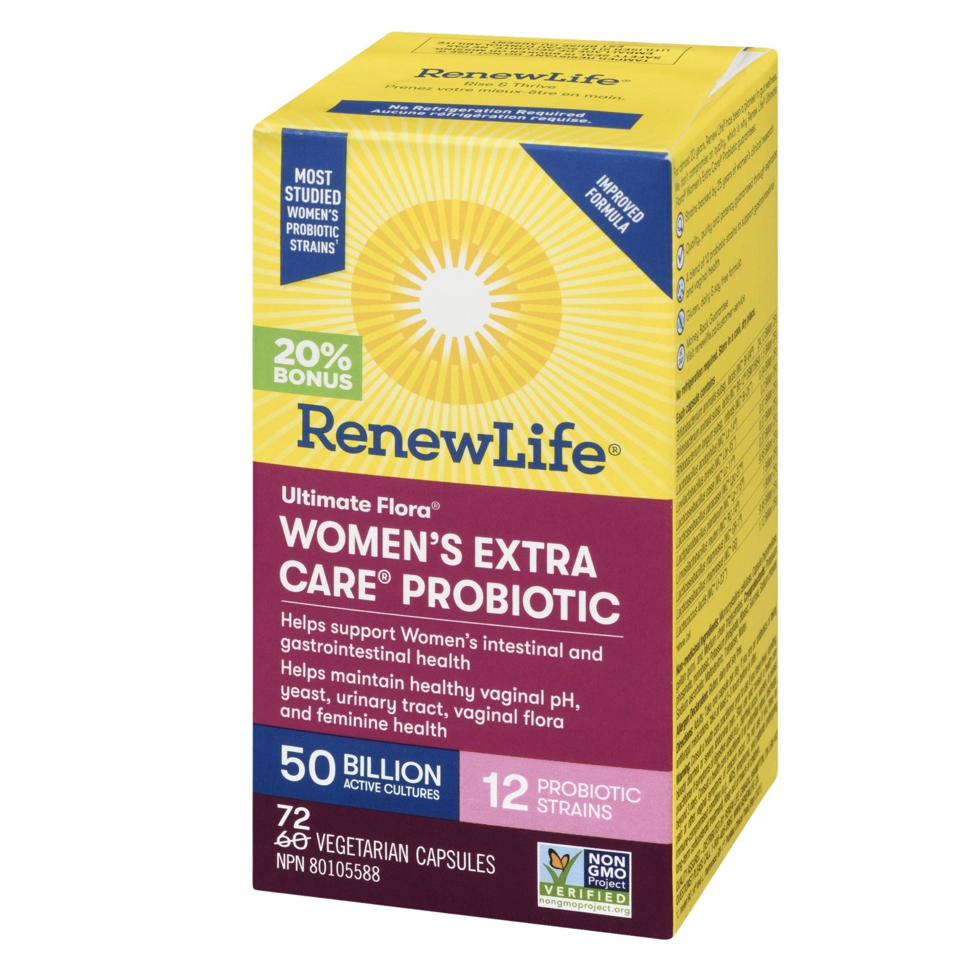 Renew Life Ultimate Flora Women's Extra 50B 72 Capsules