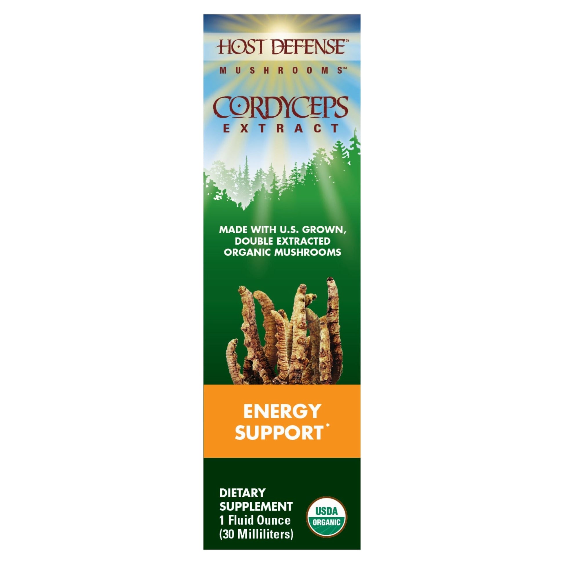 Host Defense Cordyceps Extract 1fl.oz - Immune And Energy Support Supplement, Supports Healthy Oxygen Uptake, And Healthy Kidney Function, Promotes Fitness Performance And Overall Health