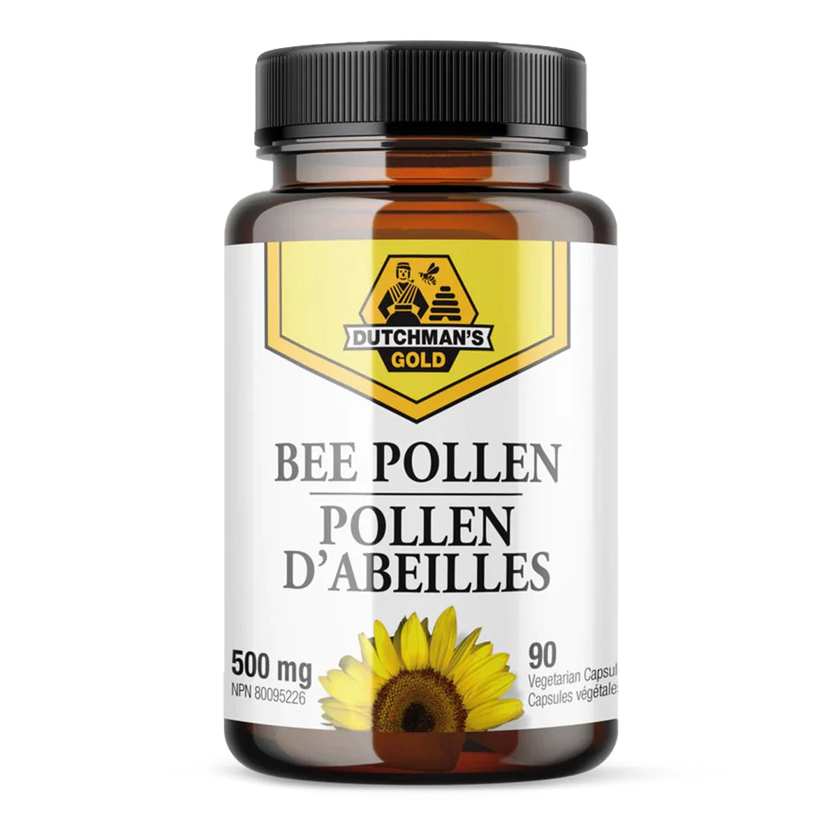 Dutchman's Gold Bee Pollen 90 Vegan Capsules - Promotes Weight Loss, Boosts Metabolism and Immunity, Pure Natural Health Booster