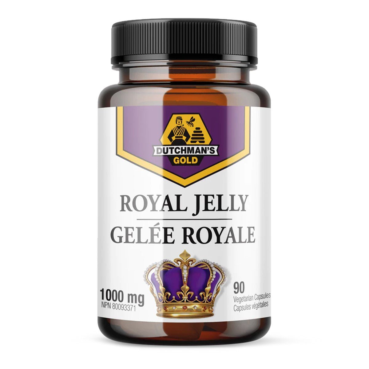 Dutchman's Gold Royal Jelly 90 Vegan Capsules - Boosts the Immune System, Fights Colds and Flu, Promotes Healthy Hair, Nails and Skin