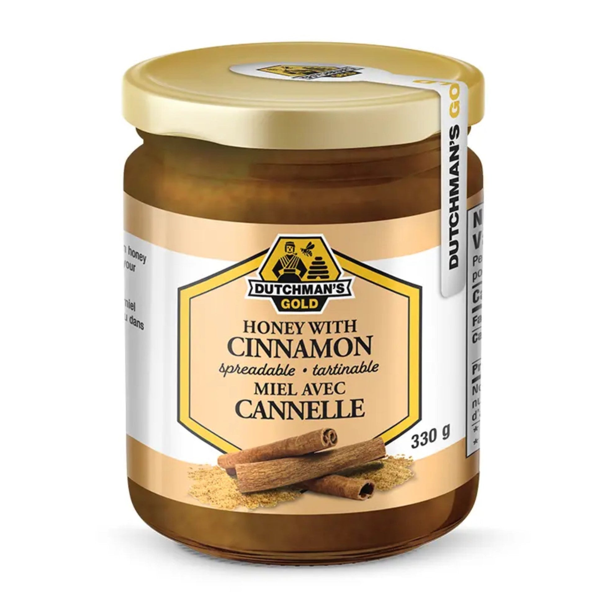 Dutchman's Gold Cinnamon Honey 330g - Possess Health-Promoting Properties, Promotes Immune System, Healthy Option That Can Be Added in Recipes