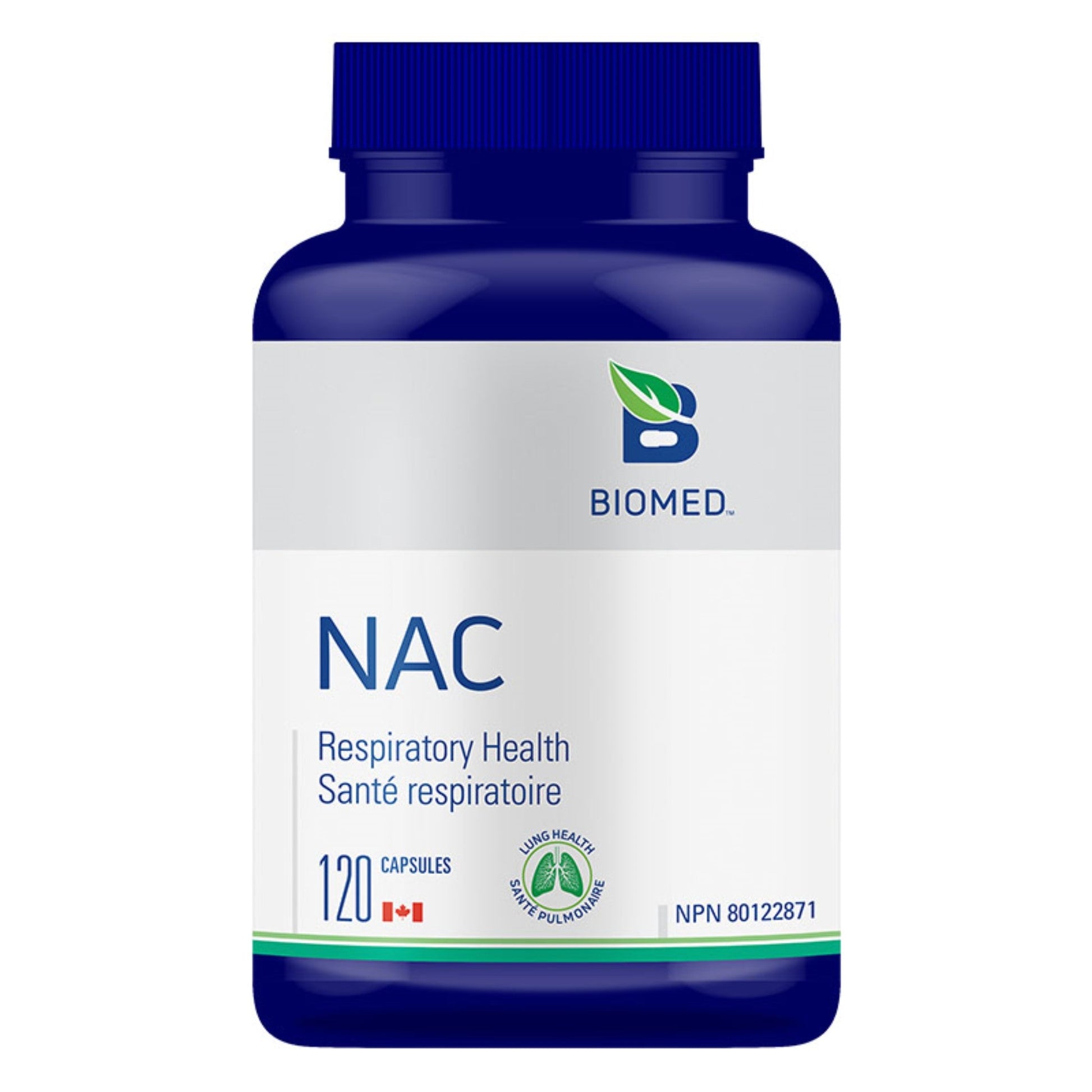 Biomed NAC (N-Acetyl-L-Cysteine) 120 Capsules - Boosts Immune Function, Relieves Lung & Bronchitis Symptoms, Provide Protection for the Liver, Supports Cardiovascular Health