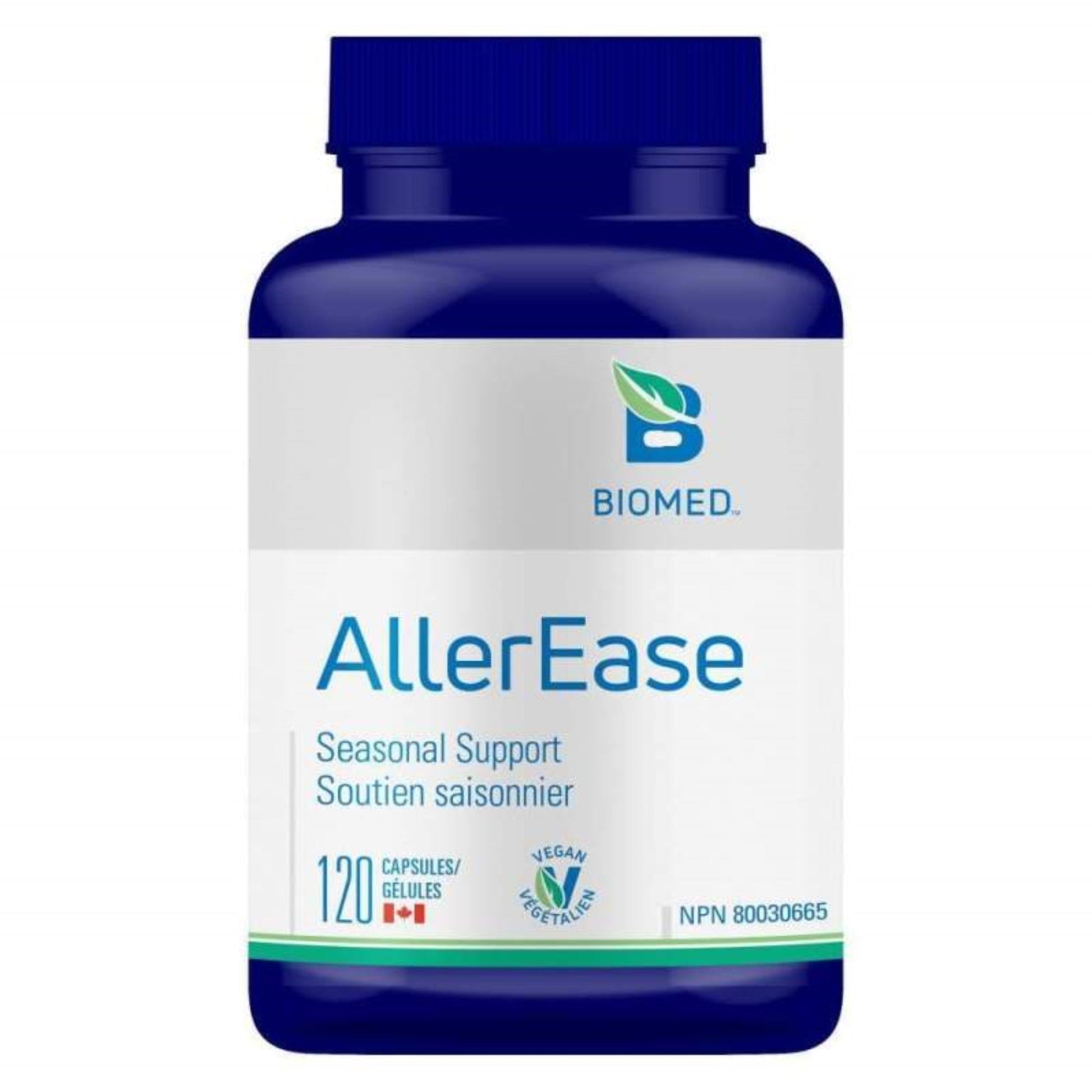 Biomed AllerEase 120 Capsules - Provides Relief for Hay Fever or Seasonal Allergic Rhinitis, Strengthen Mast Cell Walls, Reduce Hypersensitive Reaction