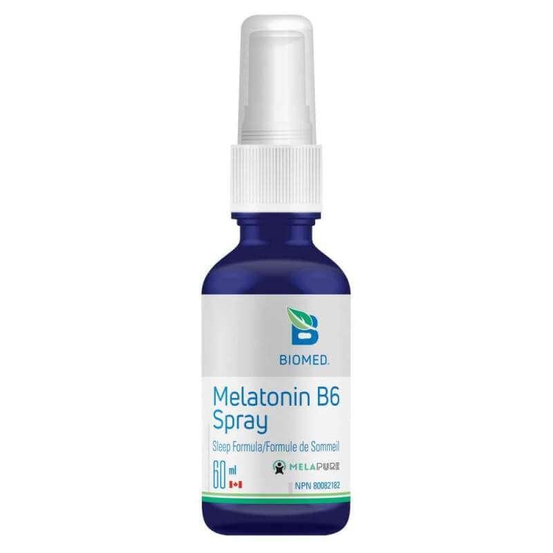 Biomed Melatonin B6 Spray 60ml - Decreased Melatonin Production and Balance Sleep Issues, Regulate Sleep-wake Cycles