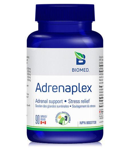 Biomed Adrenaplex 90 Capsules - Adrenal Support for Daily Energy Levels, Stress Relief, Mental Fatigue for Better Sleep & Concentration, Ideal to Balance Both High and Low Cortisol Levels