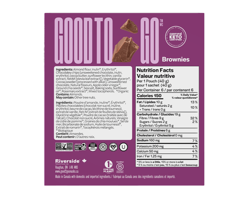 Good To Go Brownies 40g