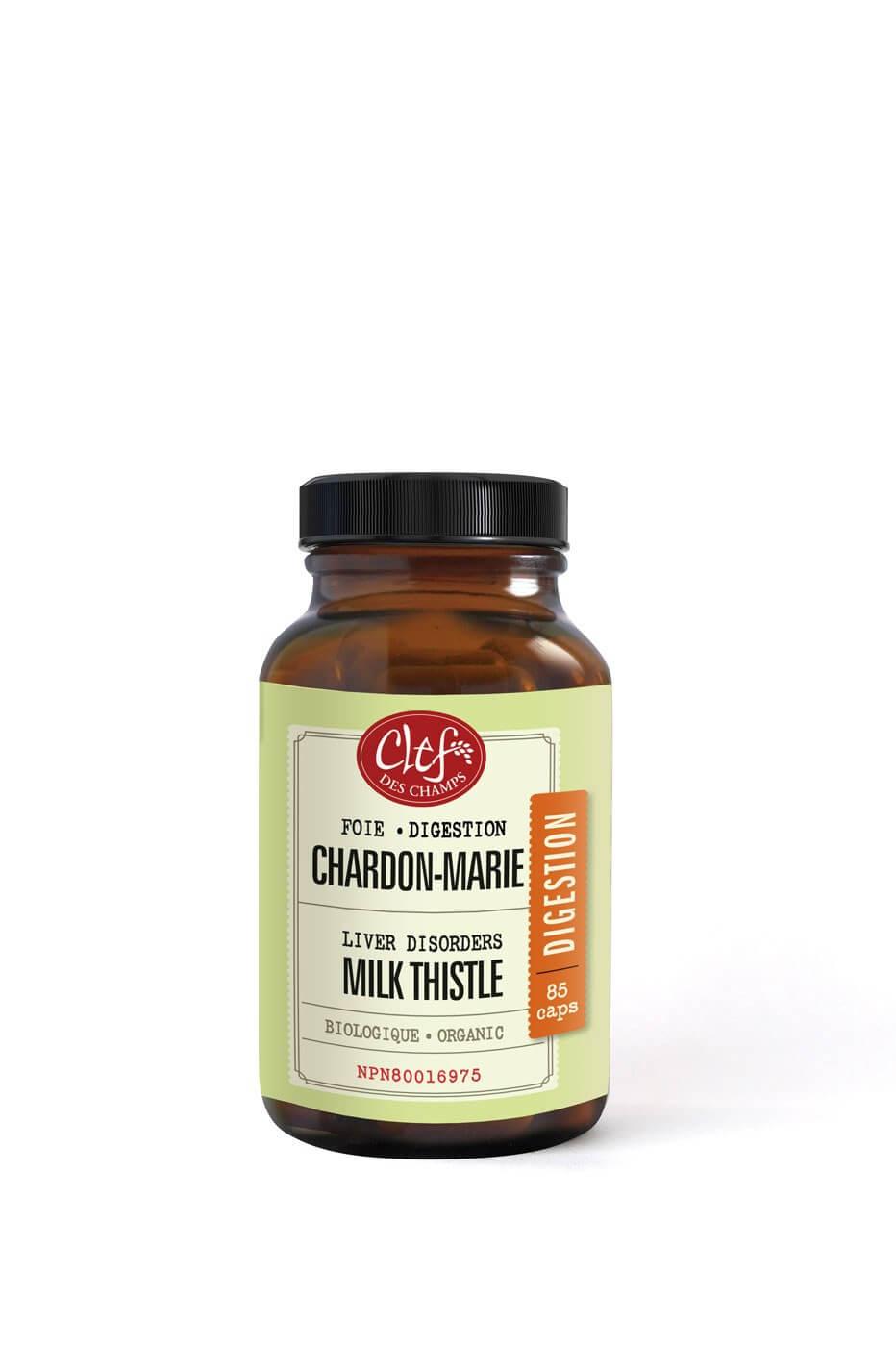 Clef Des Champs Milk Thistle 400mg, 85 Caps - Stop Liver Cells From Degenerating, Protects From Intoxicants, Poisons & Environmental Toxins
