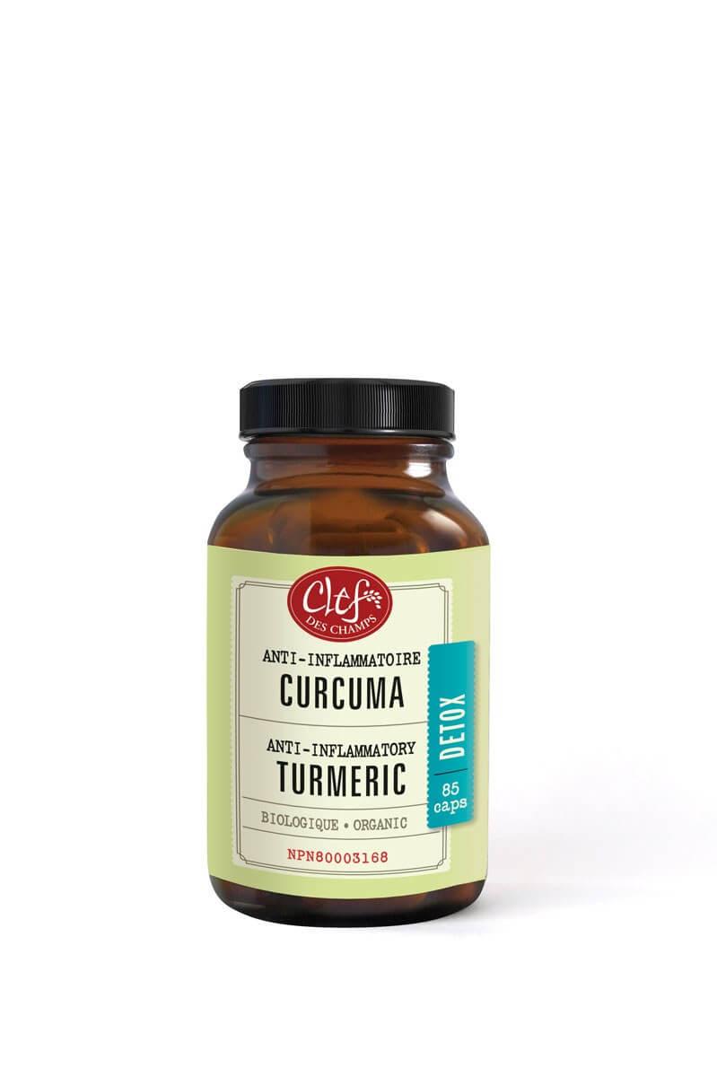 Clef Des Champs Turmeric 425mg, 85 Caps - Anti-inflammatory, Relieve Stomach Complaints, Nausea, Cramping, Pain Relieving and Chronic Problems