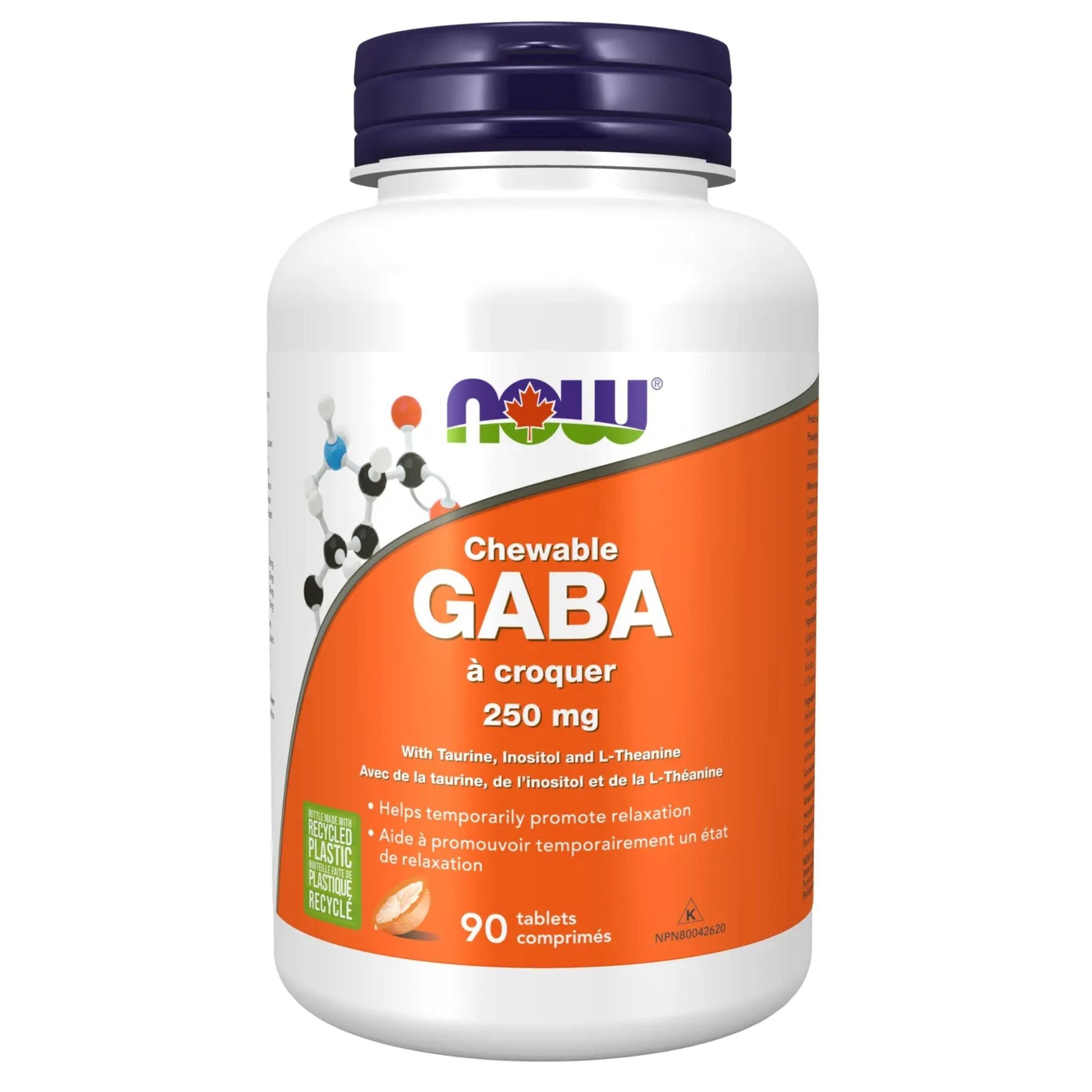 NOW GABA Chewable 250mg 90 Tablets