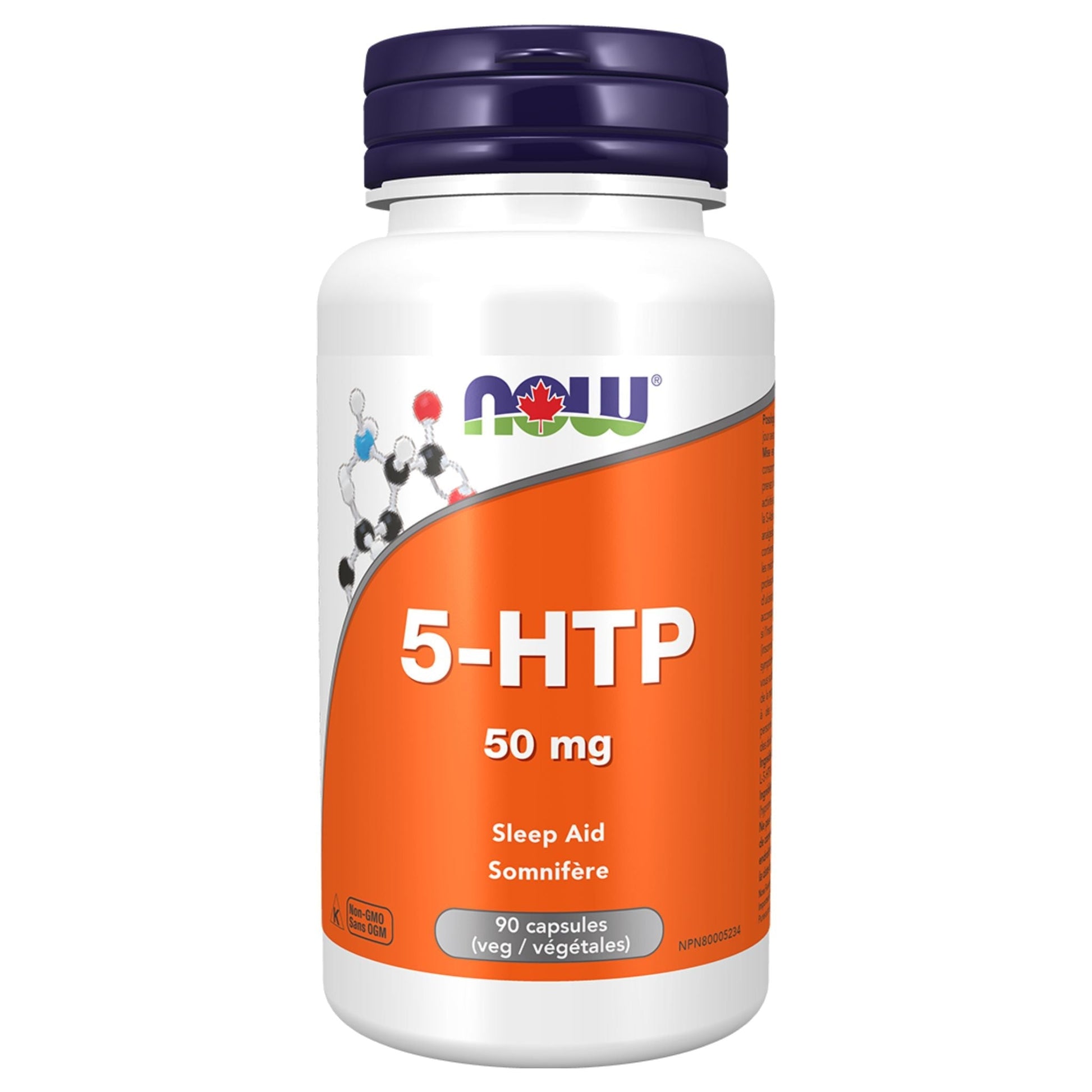NOW 5-HTP 50mg 90g - Supports Positive Mood, Helps In Stress Management, Good Dietary Supplement