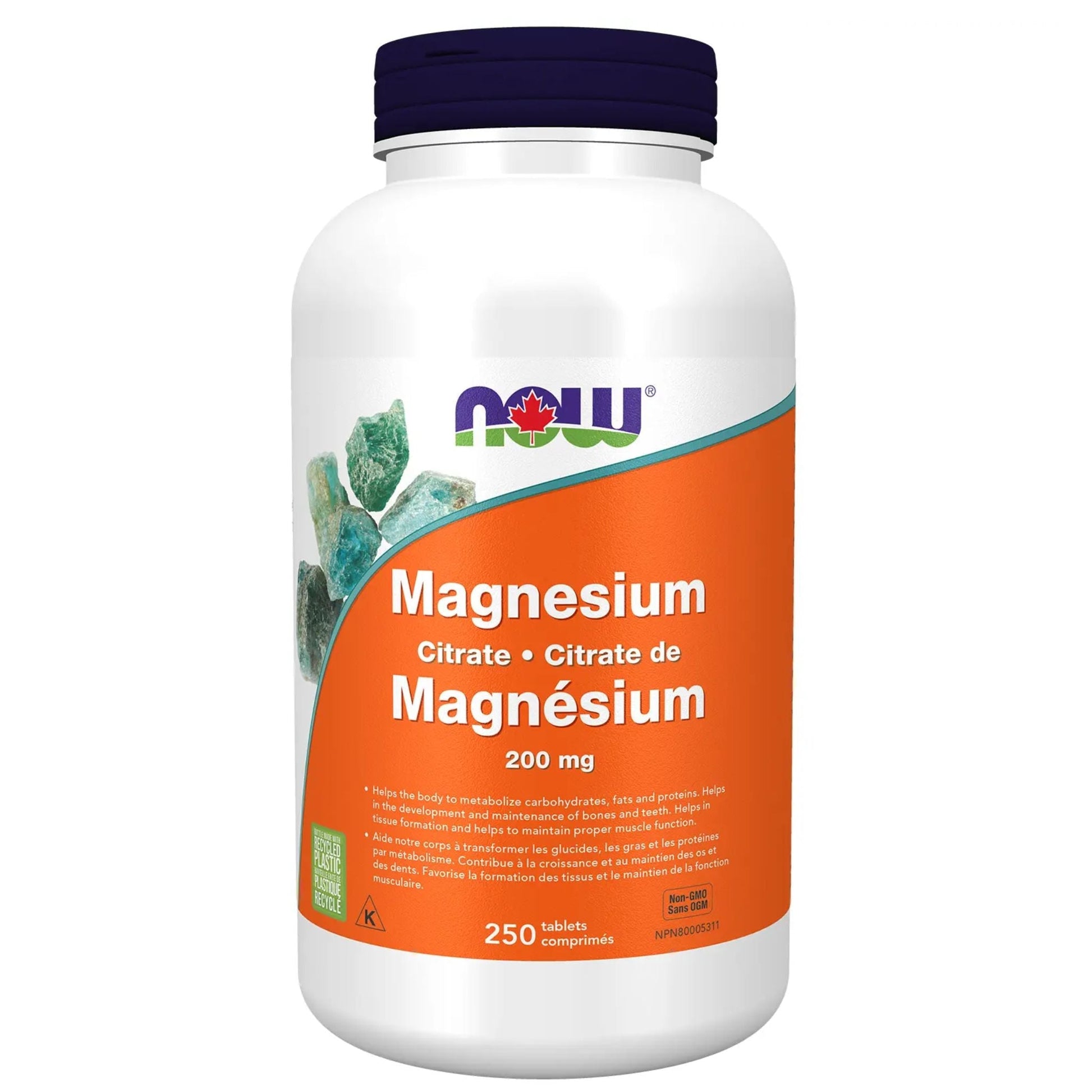 NOW Magnesium Citrate 200mg 250 Tablets
