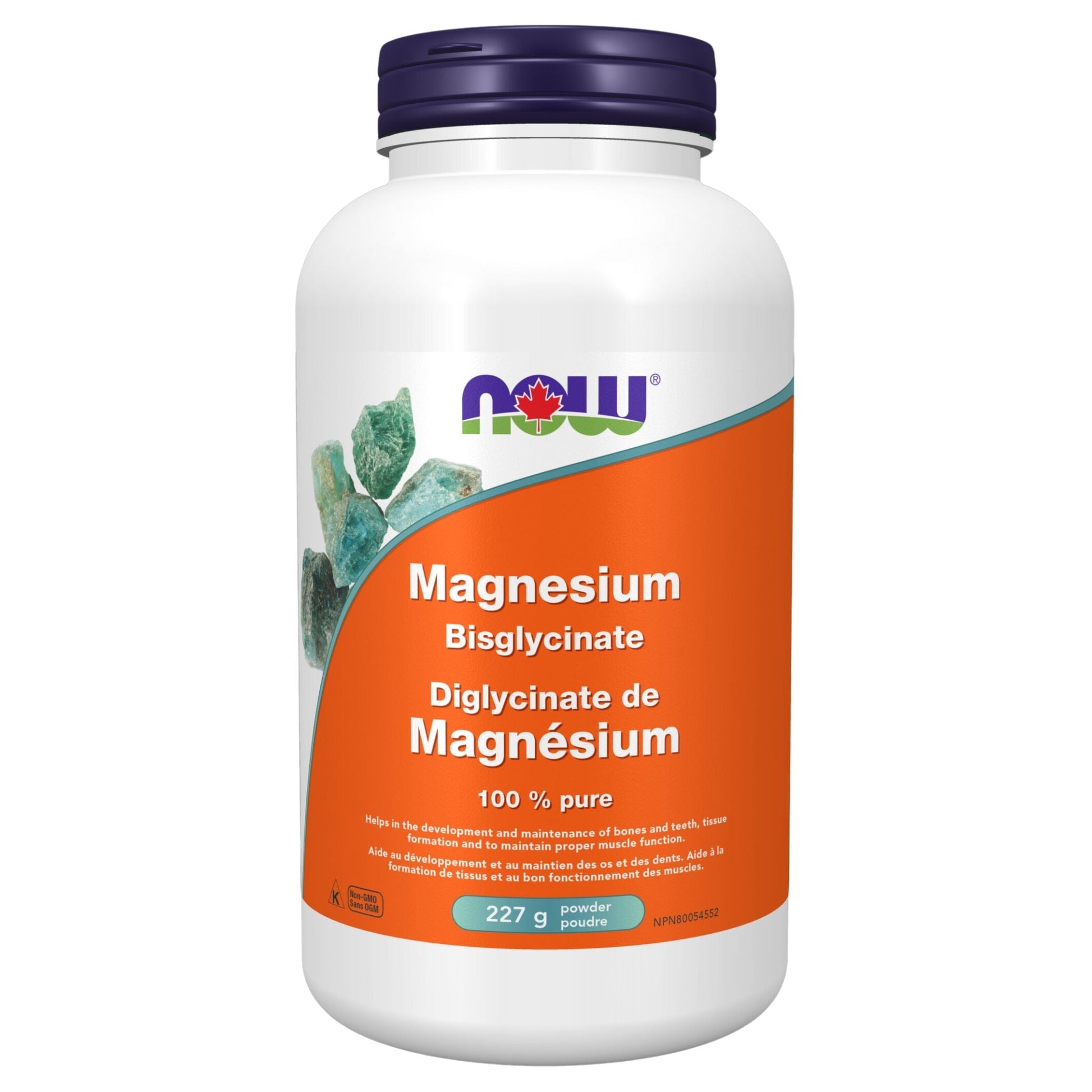 NOW Magnesium Bi Softgelslycinate Powder 227g
