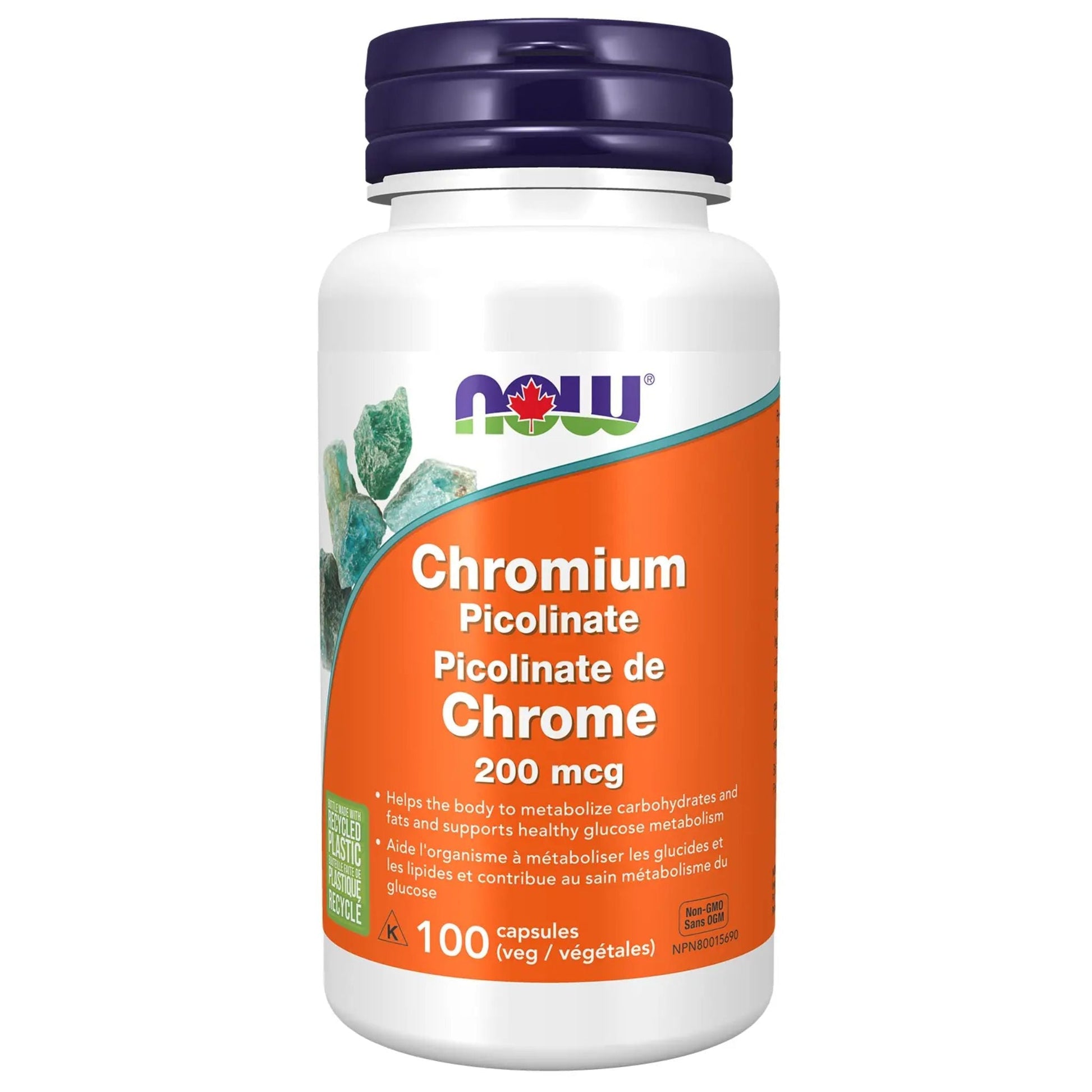 NOW Chromium Picolinate 200mcg 250 Vegetable Capsules