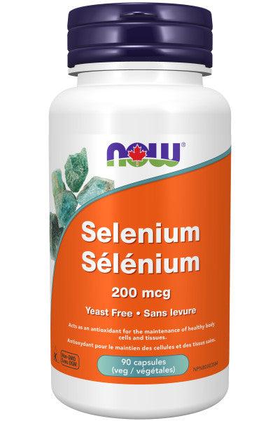 Now Selenium 200mcg 90 Capsules - Yeast Free Dietary Supplement, Antioxidant, Maintains Healthy Body Cells and Tissues