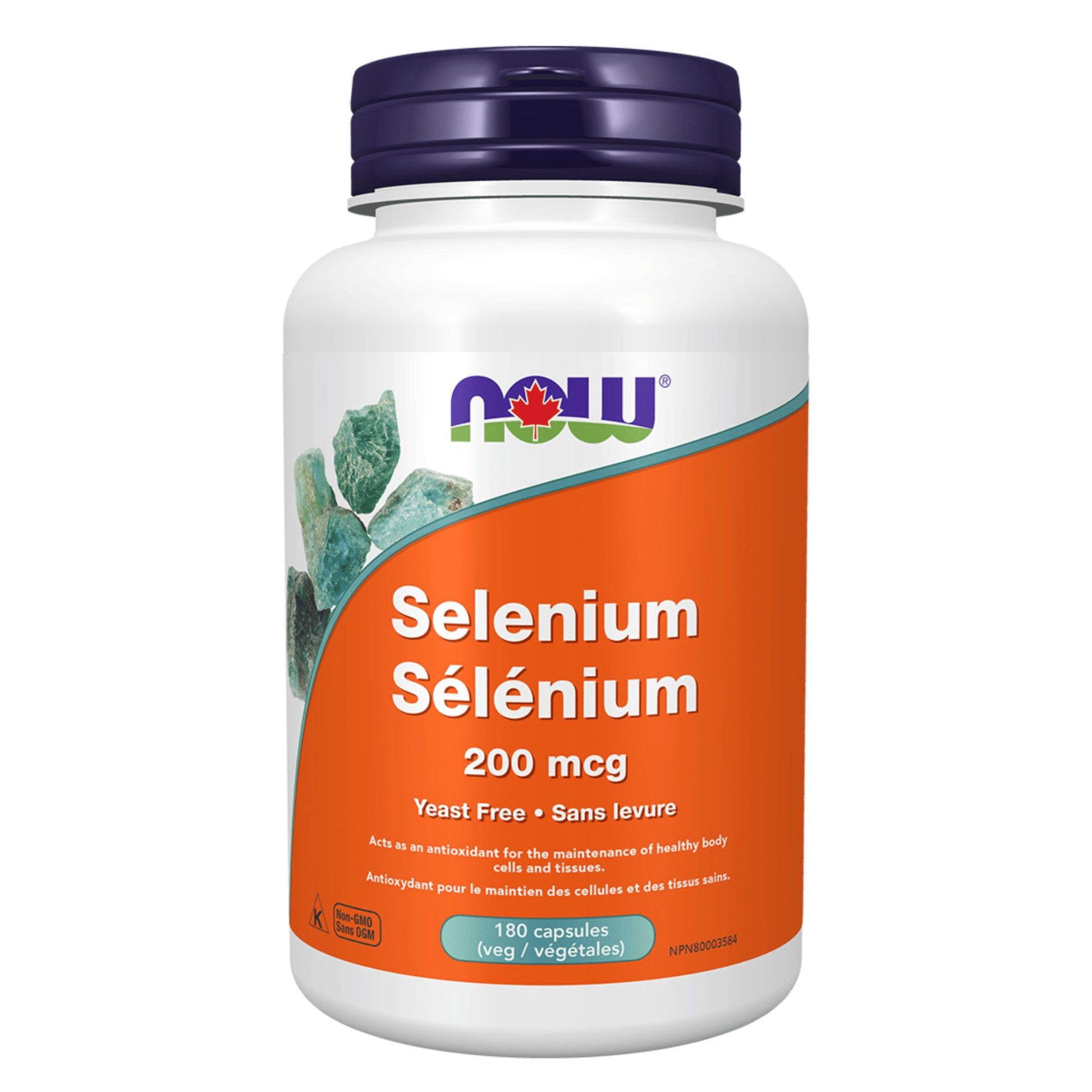 NOW Selenium 200mcg 180 Capsules - Boosts Immunity, Promotes Heart and Brain Health, Rich in Antioxidants, Promotes General Health and Well-Being