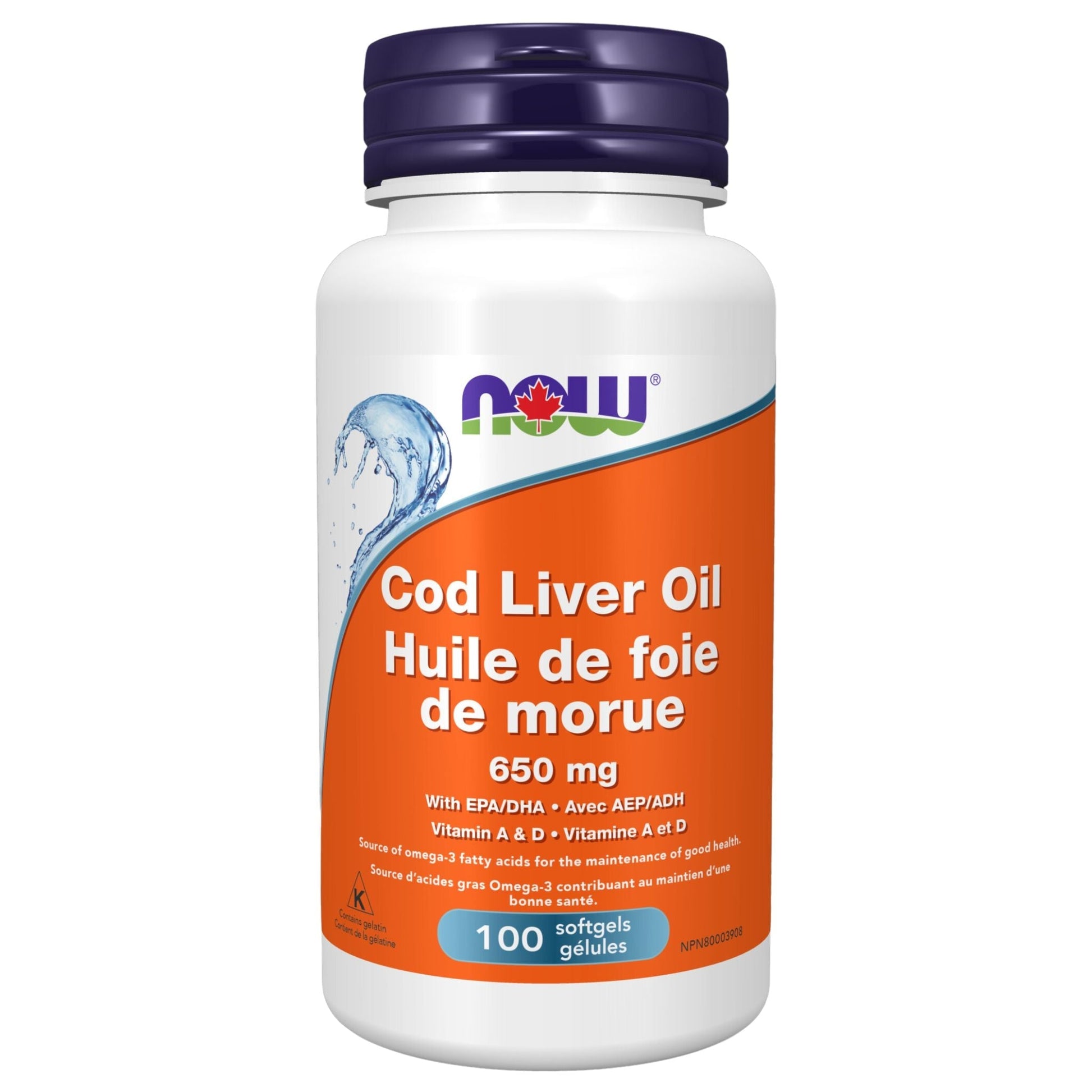 NOW Cod Liver Oil 650mg 100 Softgels