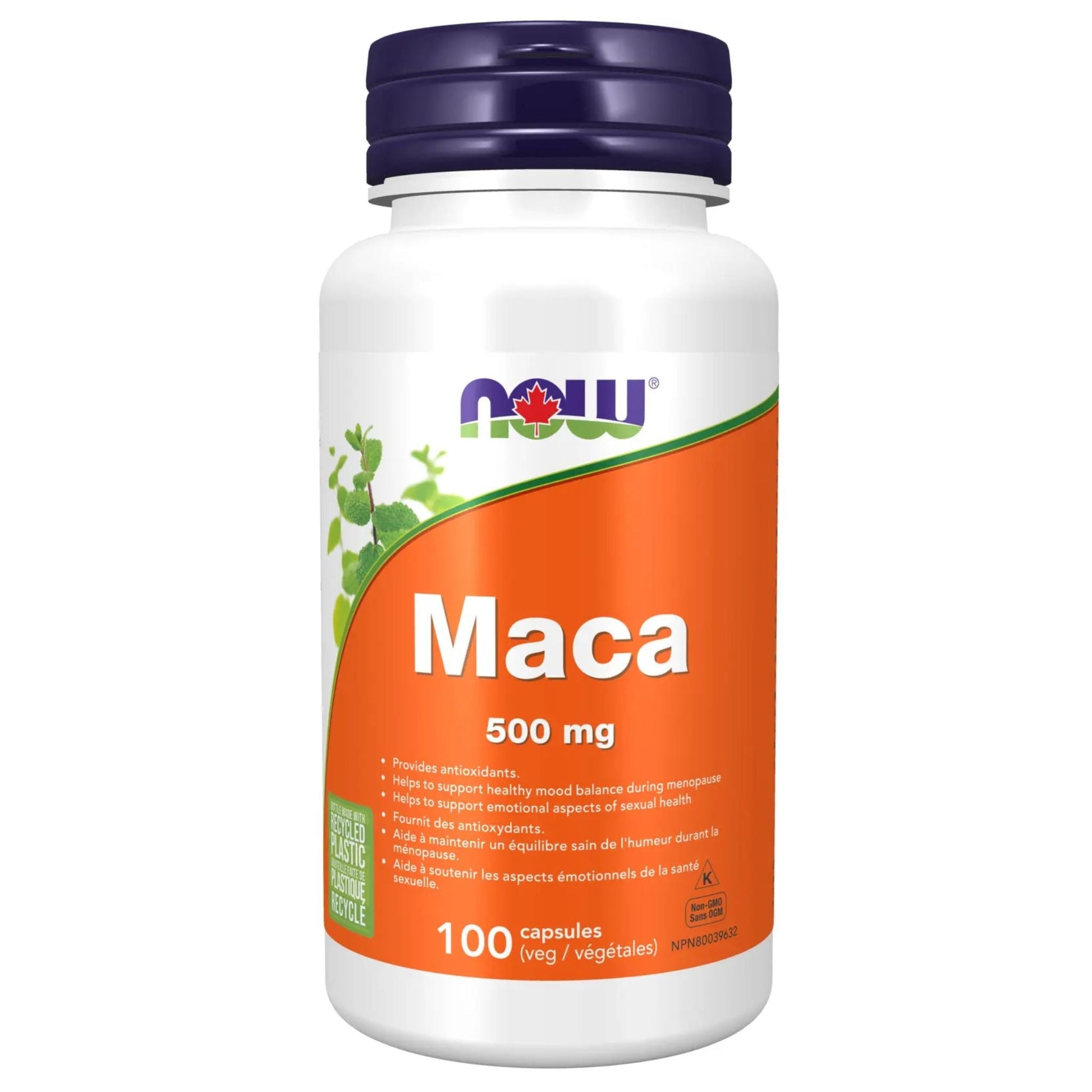NOW Maca 500mg 100 Vegetable Capsules