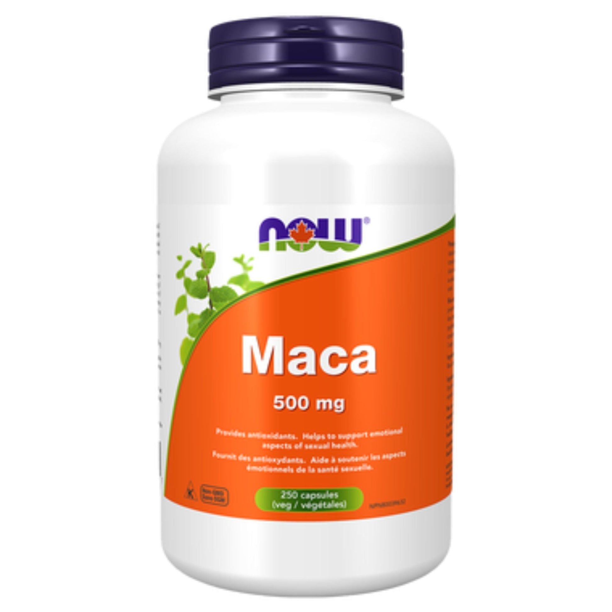 NOW Maca 500mg 250 Vegetable Capsules