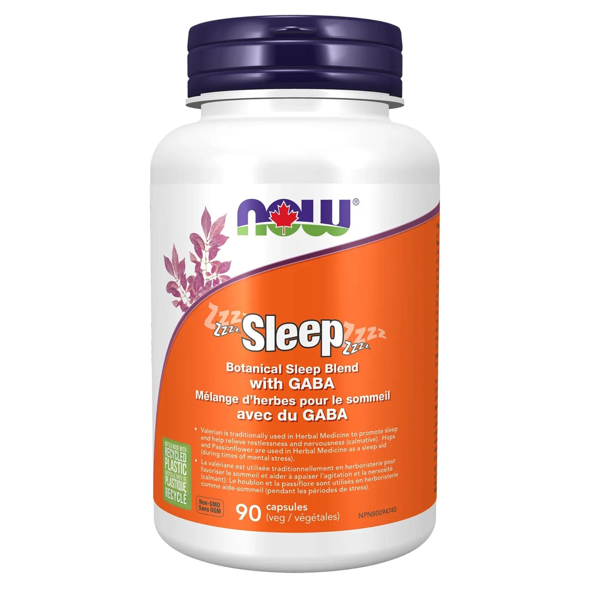 NOW Sleep - Botanical Sleep Blend with GABA 90 Vegetable Capsules