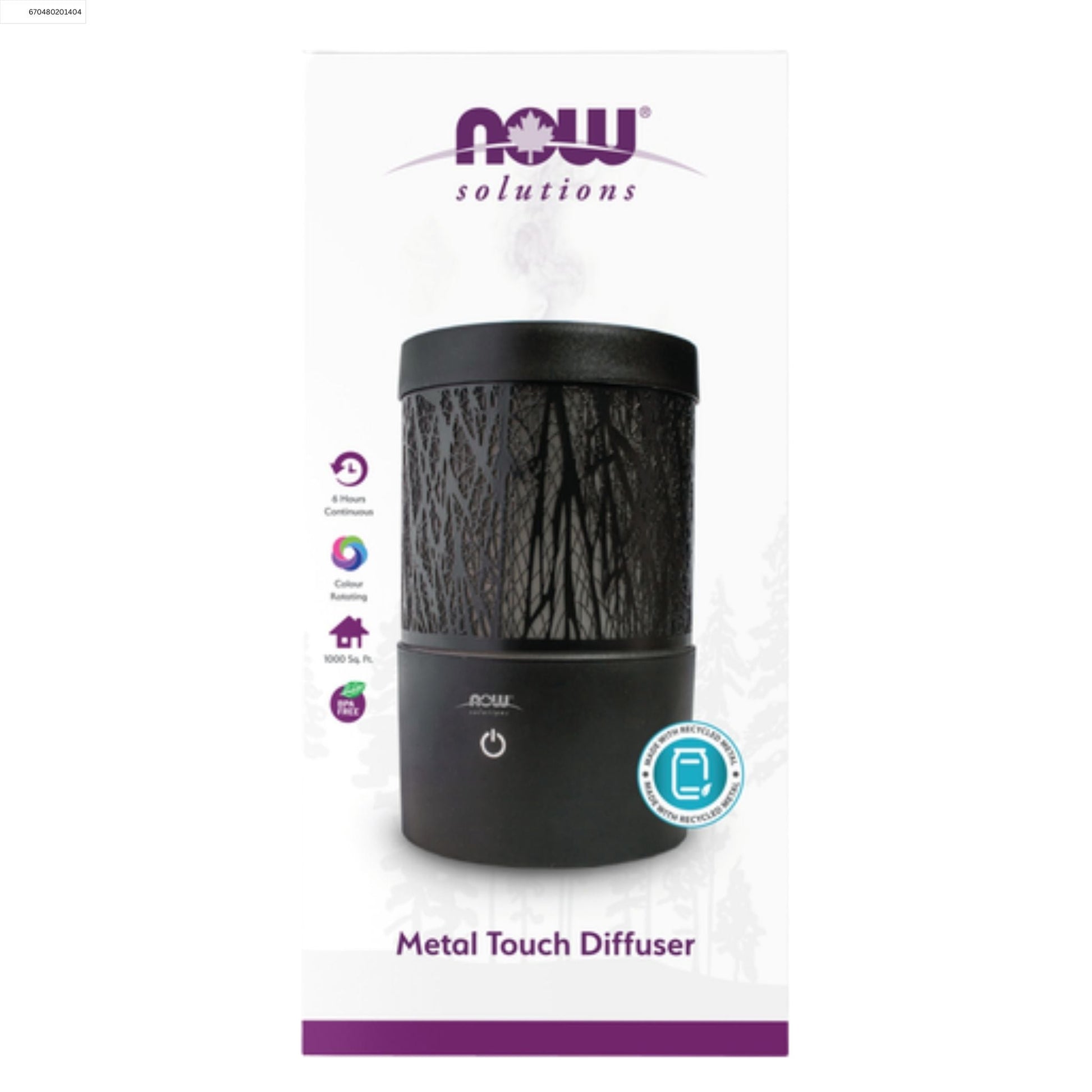 NOW Ultrasonic Oil Diffuser Metal Touch Black