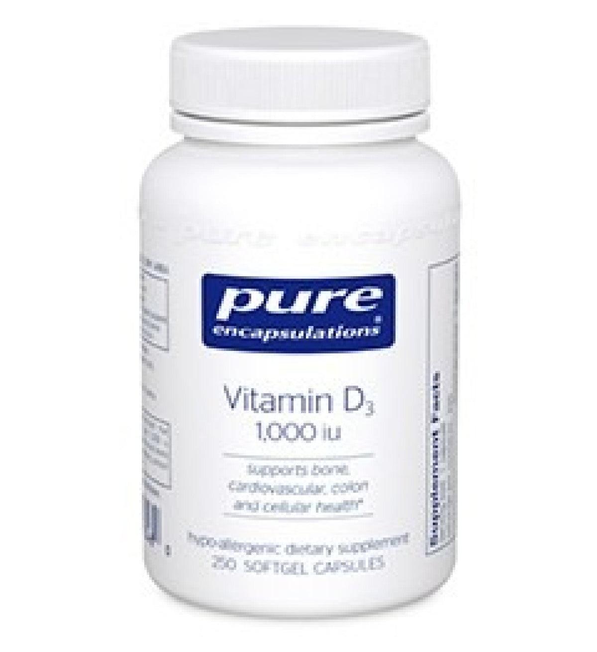 Pure Encapsulations Vitamin D3 1000 IU 250 Veg-Caps