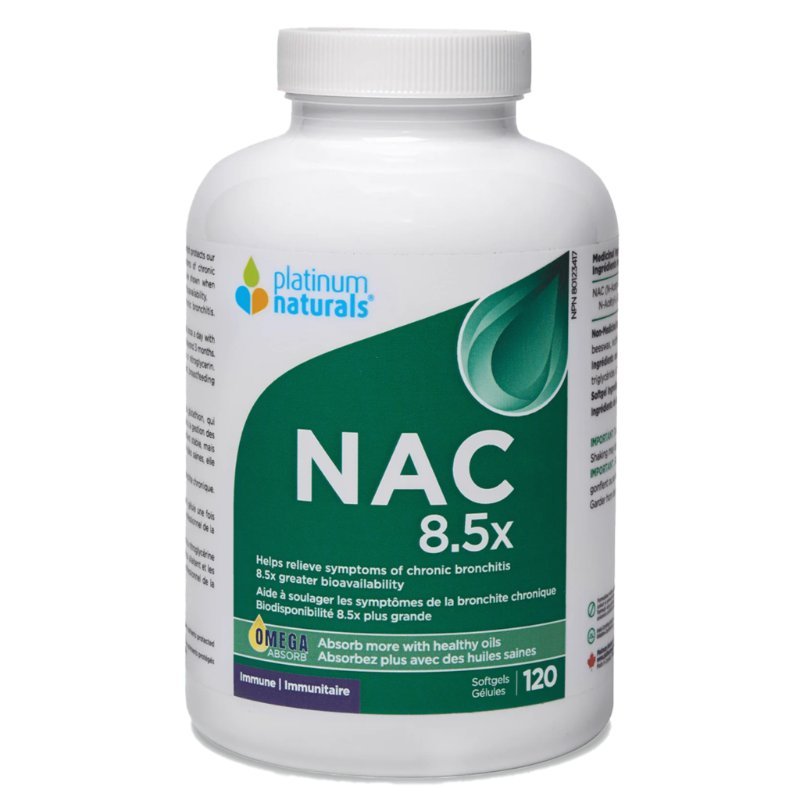 Platinum Naturals NAC 8.5x 120 Softgels