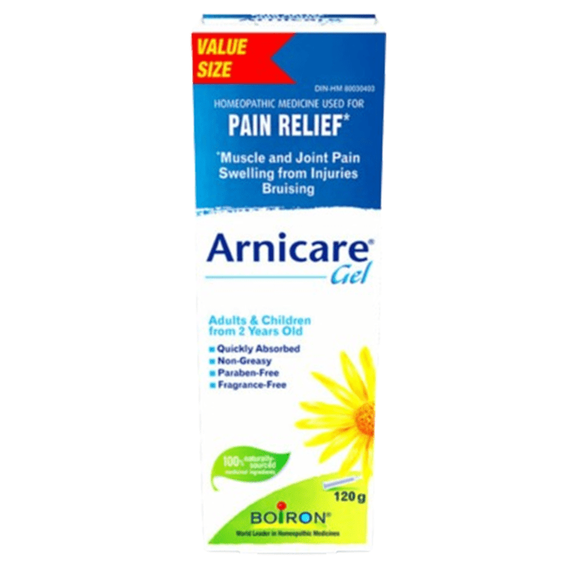 Boiron Arnicare Gel Tube 120g - Relieves Muscle Pain And Stiffness, And Reduces Pain, Swelling, Discoloration From Bruises, It Is Ideal For First Aid Treatment For Athletes, Gel Texture That Is Quickly Absorbed