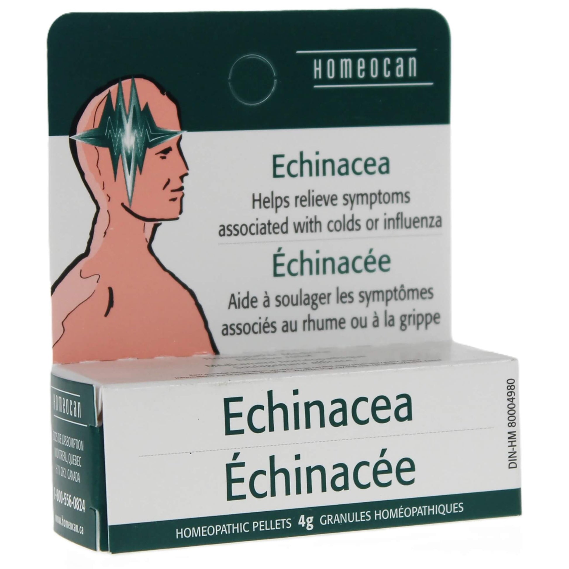 Homeocan Echinacea Pellets 4g - Helps Relieve Symptoms Associated With Colds And Influenza, Strengthens Immune System And Protects Against Viral Infections, Reduces Duration And Severity Of Sore Throats