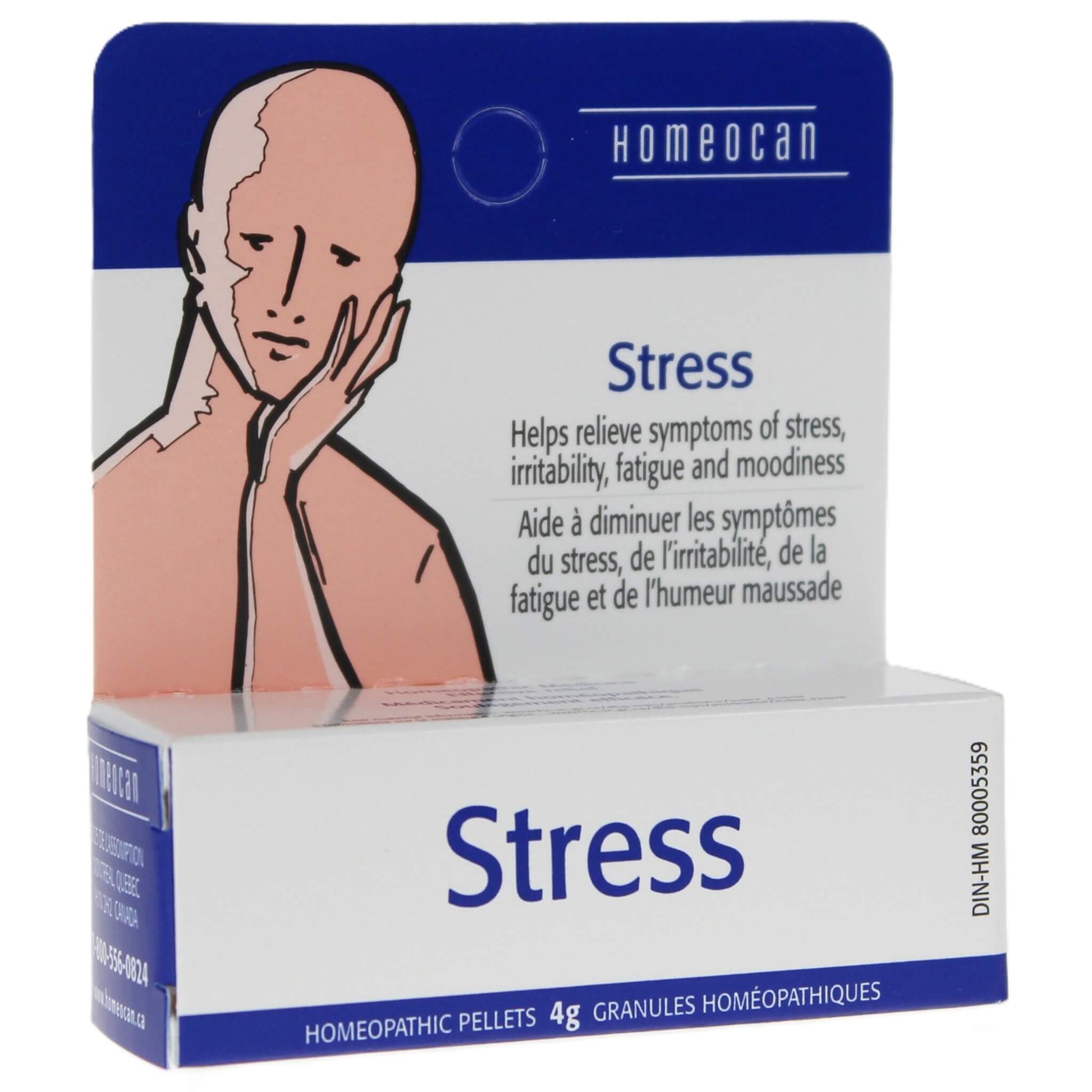 Homeocan Stress Pellets 4g - Help Relieve Symptoms Associated With Stress, Irritability, Fatigue, And Moodiness, Promote Inner Calm, No Risk Of Dependence