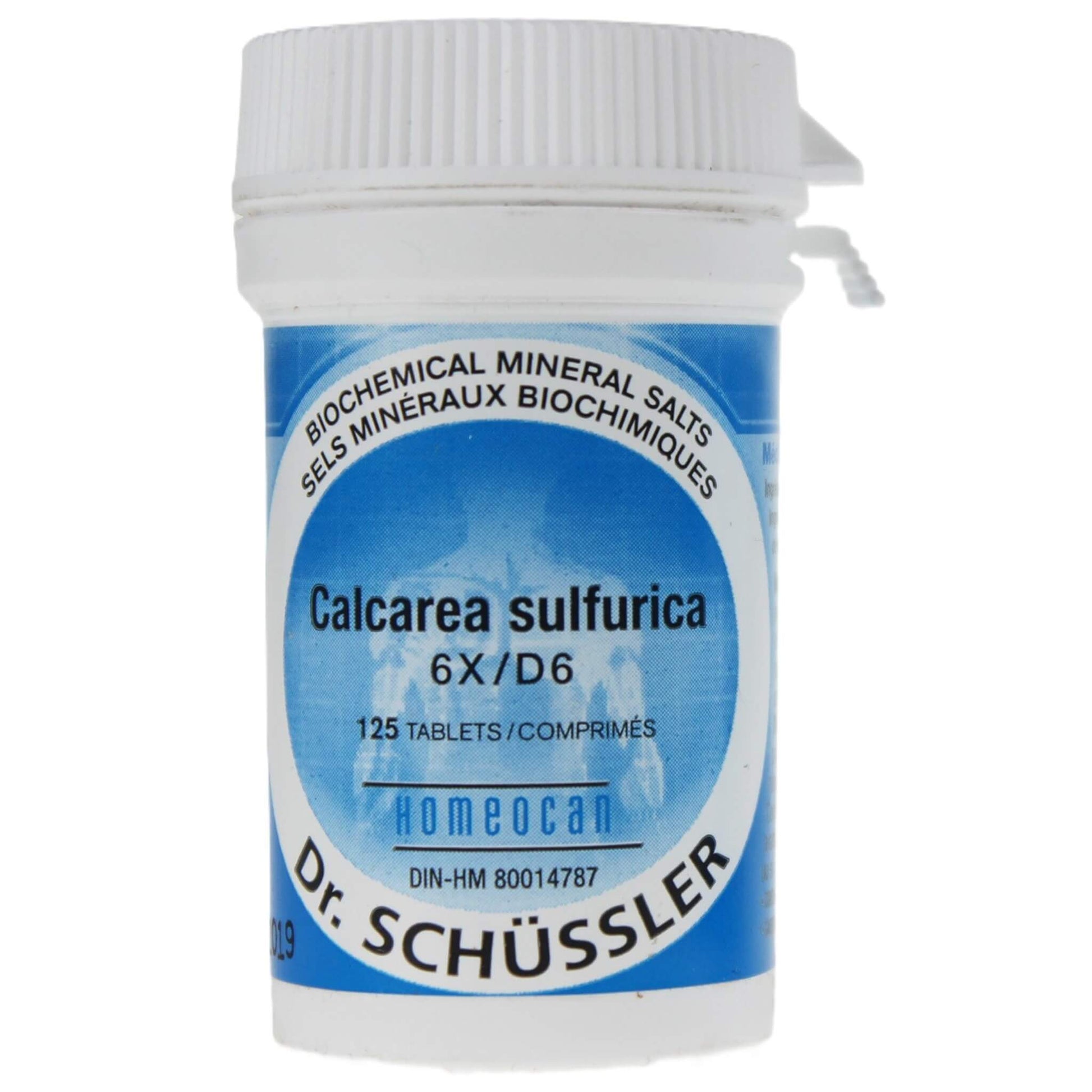Homeocan Calcarea Sulfurica 6X/D6 125 Tablets - Used In The Treatment Of Prolonged Suppurations, Works By Clearing The Lymph And Improving The Blood Condition