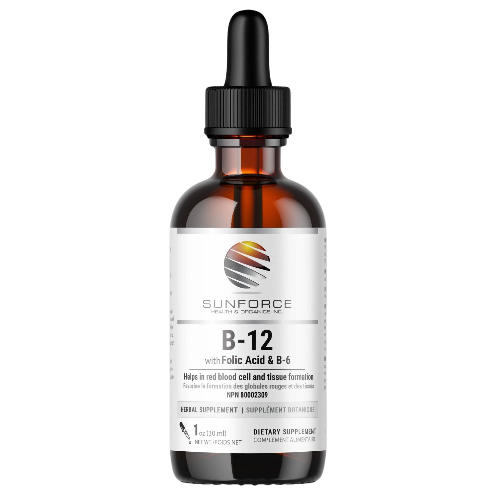 Sunforce Vitamin B-12 with Folic Acid & B6 30ml