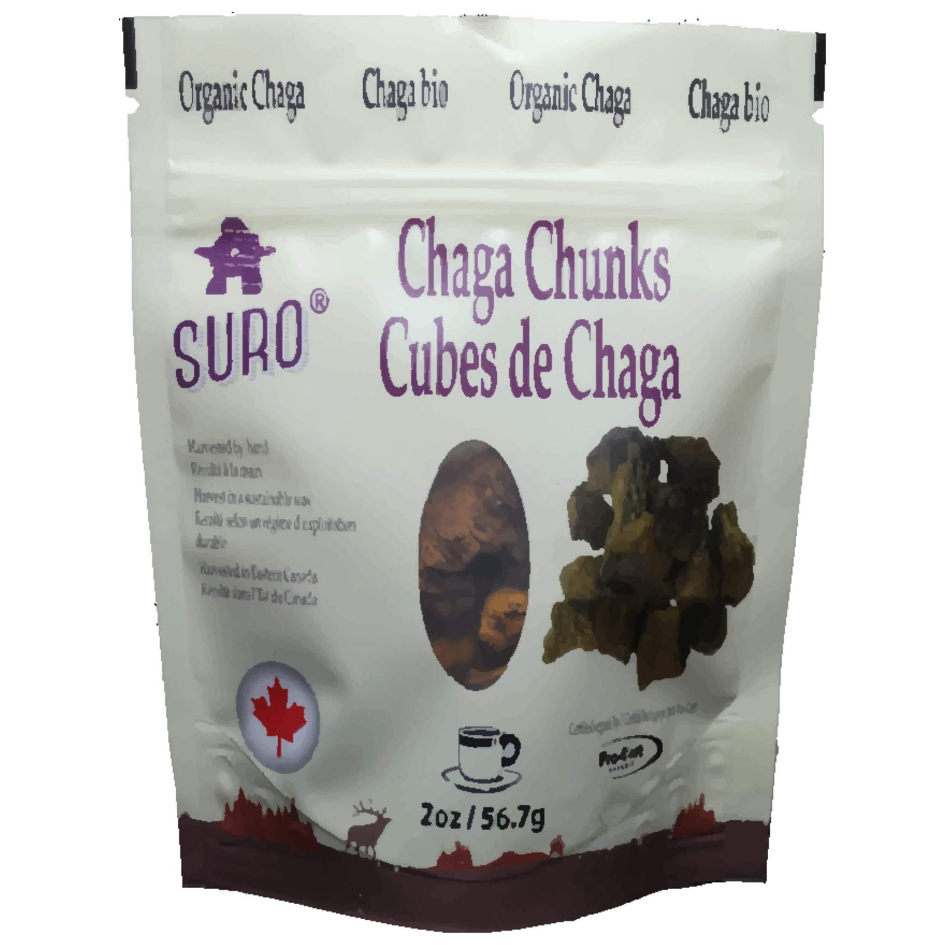 Suro Organic Canadian Chaga Chunks 56.7g