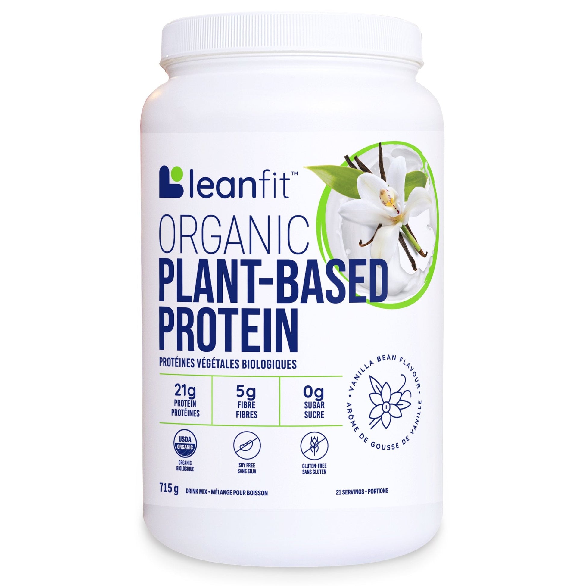 LeanFit Organic Plant Protein Vanilla Bean 715g