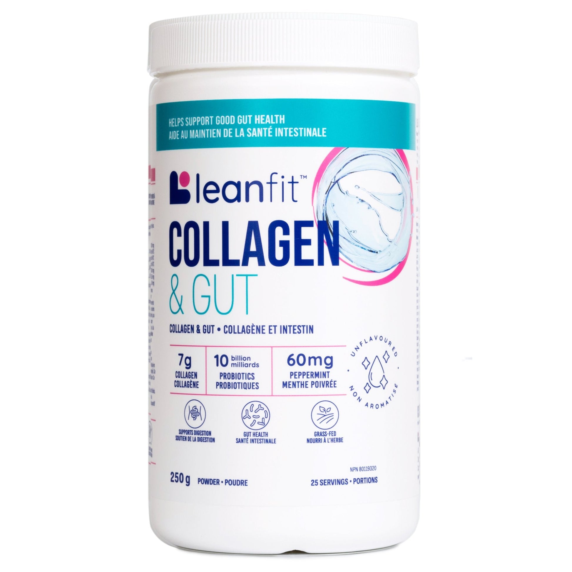 LeanFit Collagen & Gut Unflavoured 250g