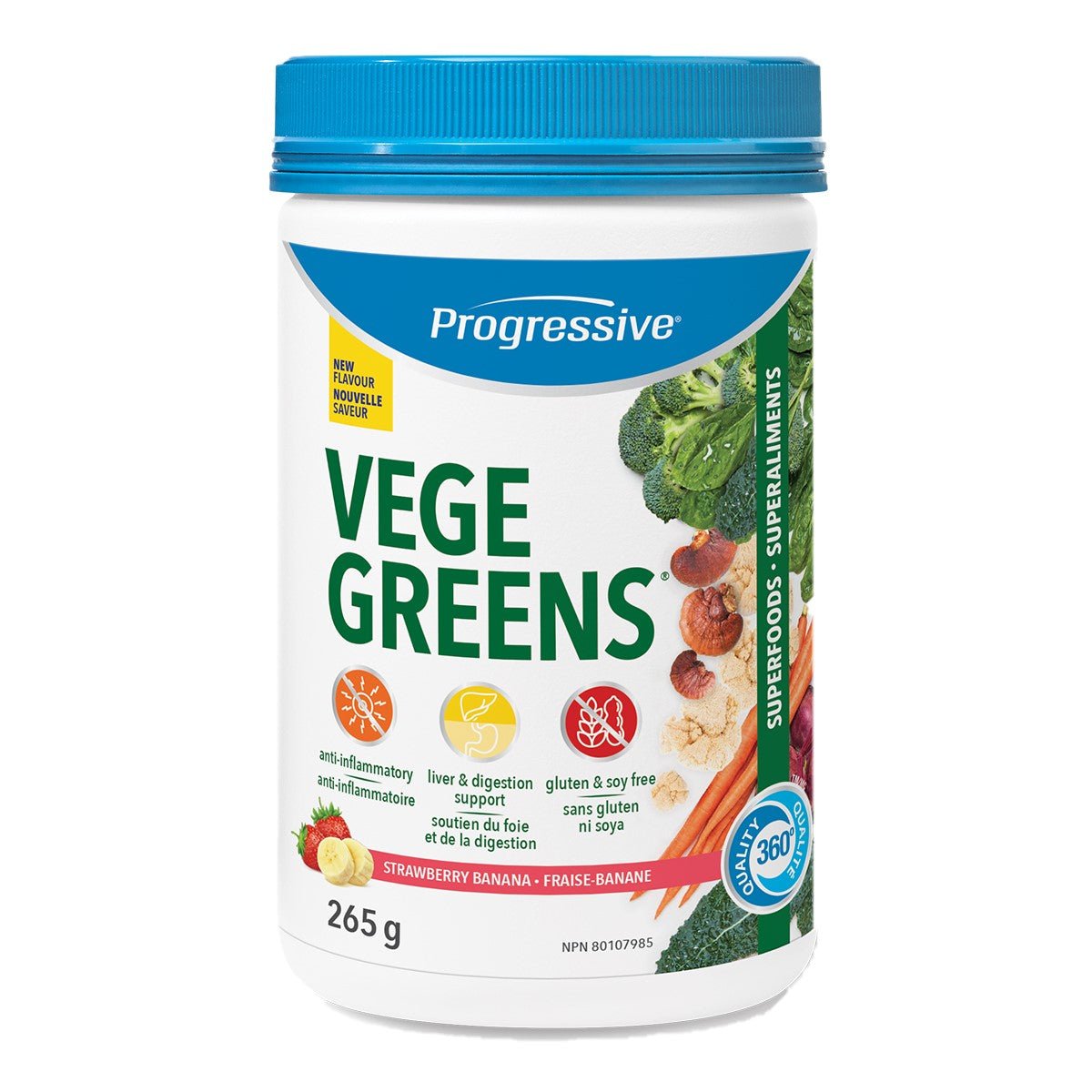 Progressive VegeGreens Strawberry Banana 265g