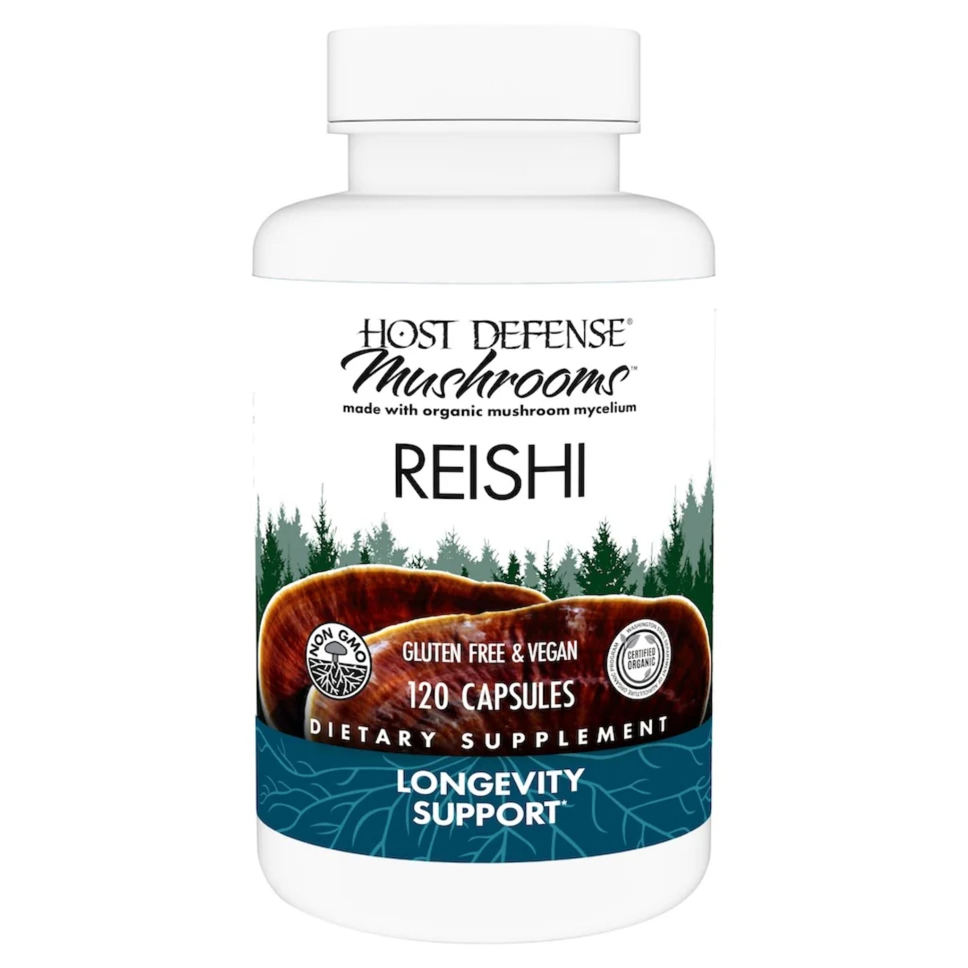 Host Defense Reishi 120 Capsules - Promotes Cardiovascular Health, Supports Energy And Stamina, Enhances Body's Ability To Adapt Stress, Helps Maintain Balanced Immune Response
