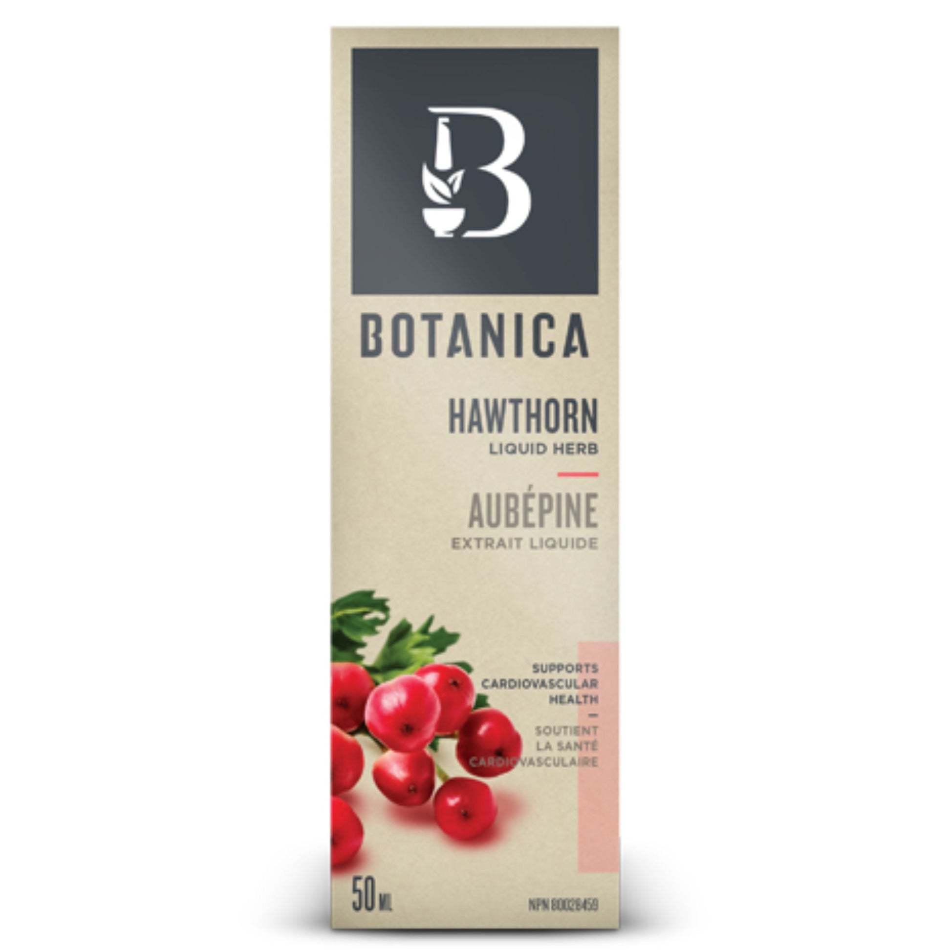 Botanica Hawthorn 50ml - Supports Cardiovascular System Health, Promotes Optimal Heart Function, Healthy Circulation, Provides Antioxidant Cardiovascular Support
