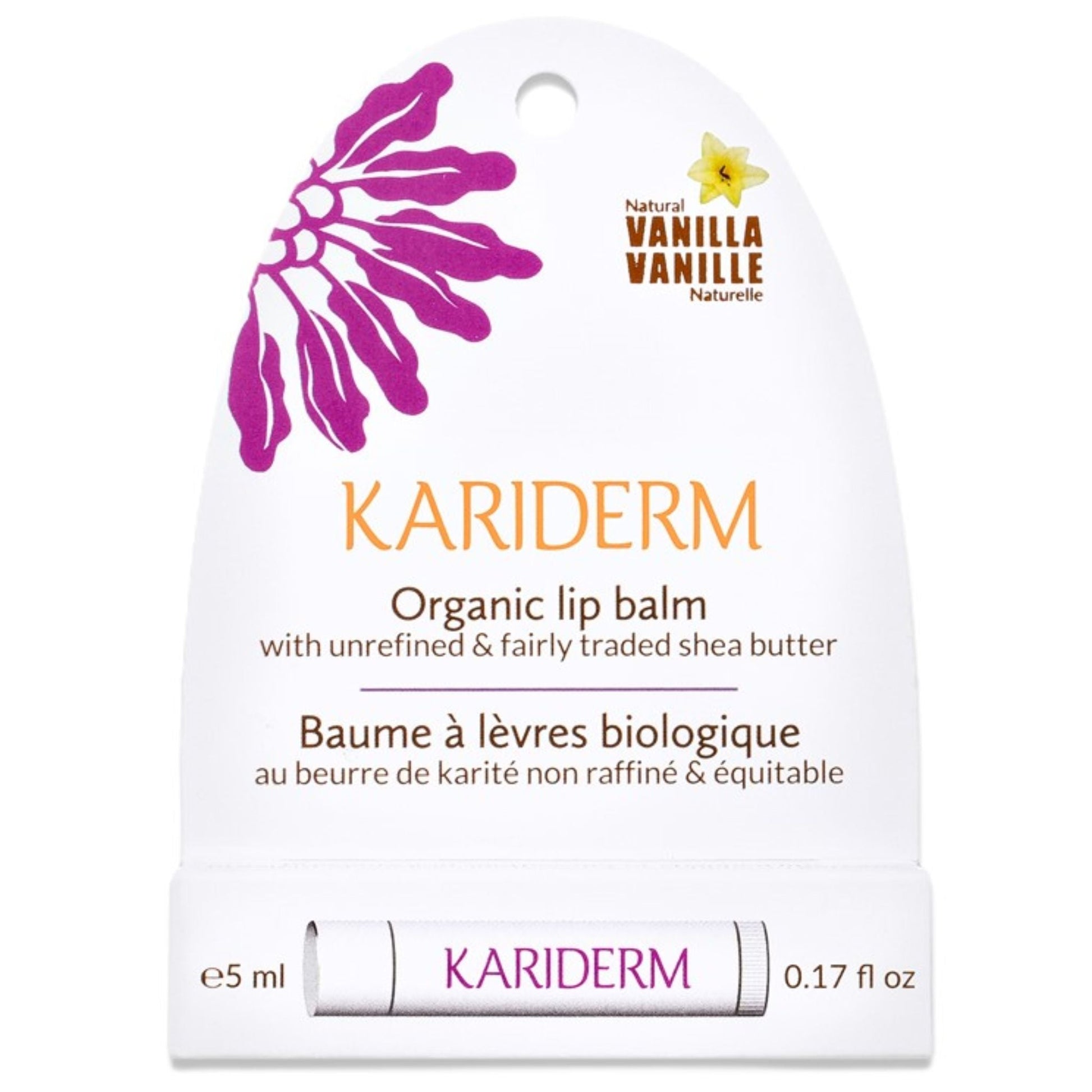 Kariderm Organic Lip Balm Vanilla 5ml