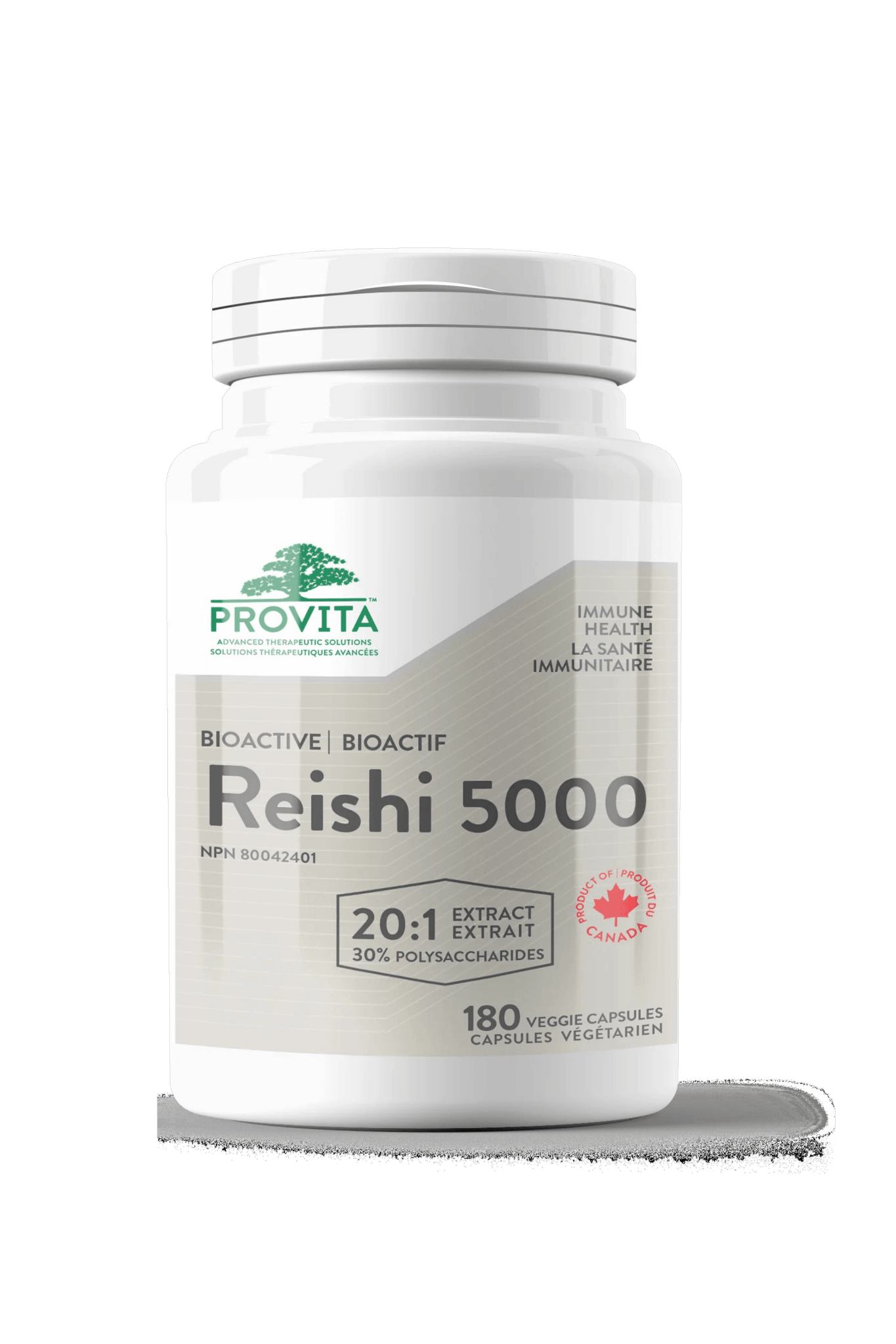 Provita Reishi 5000, 180 Vegan Capsules - Support the Immune System, High Potency Extract, Alleviates Stress and Exhaustion, Improves Liver Function