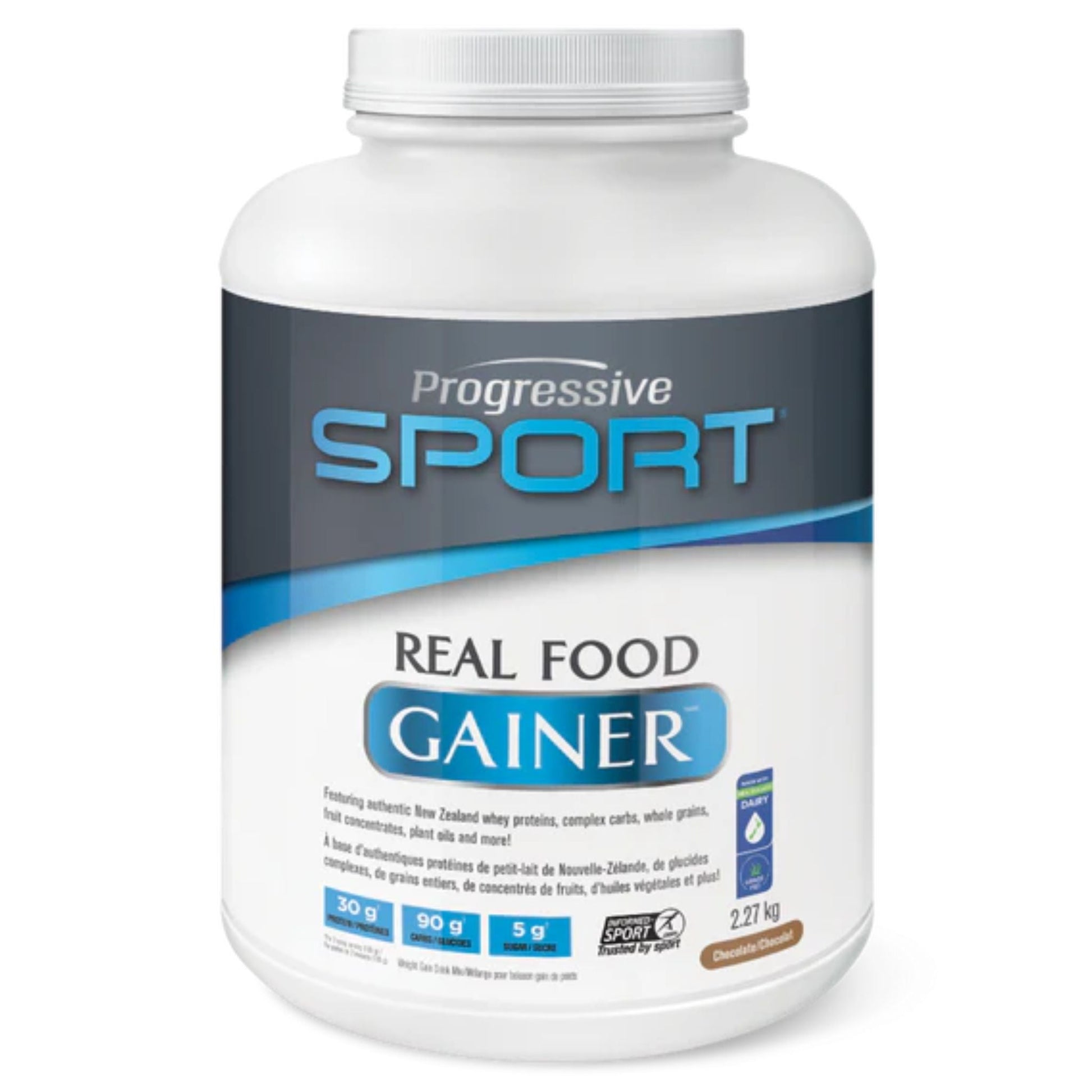 Progressive Real Food Gainer Chocolate 2.27kg - Protein Powder Supplement, the Right Way to Gain Mass and Feed Your Hungry Body, Without Compromising Nutrition