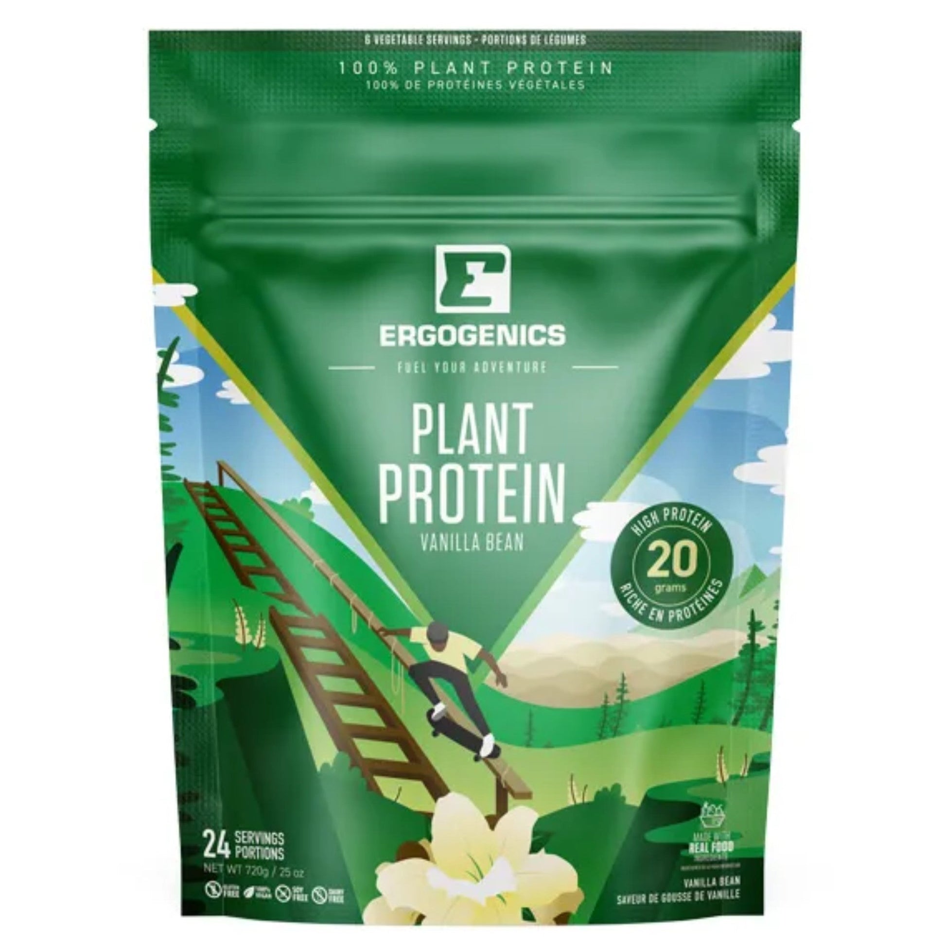 Ergogenics Nutrition Plant Protein Vanilla Bean 720g