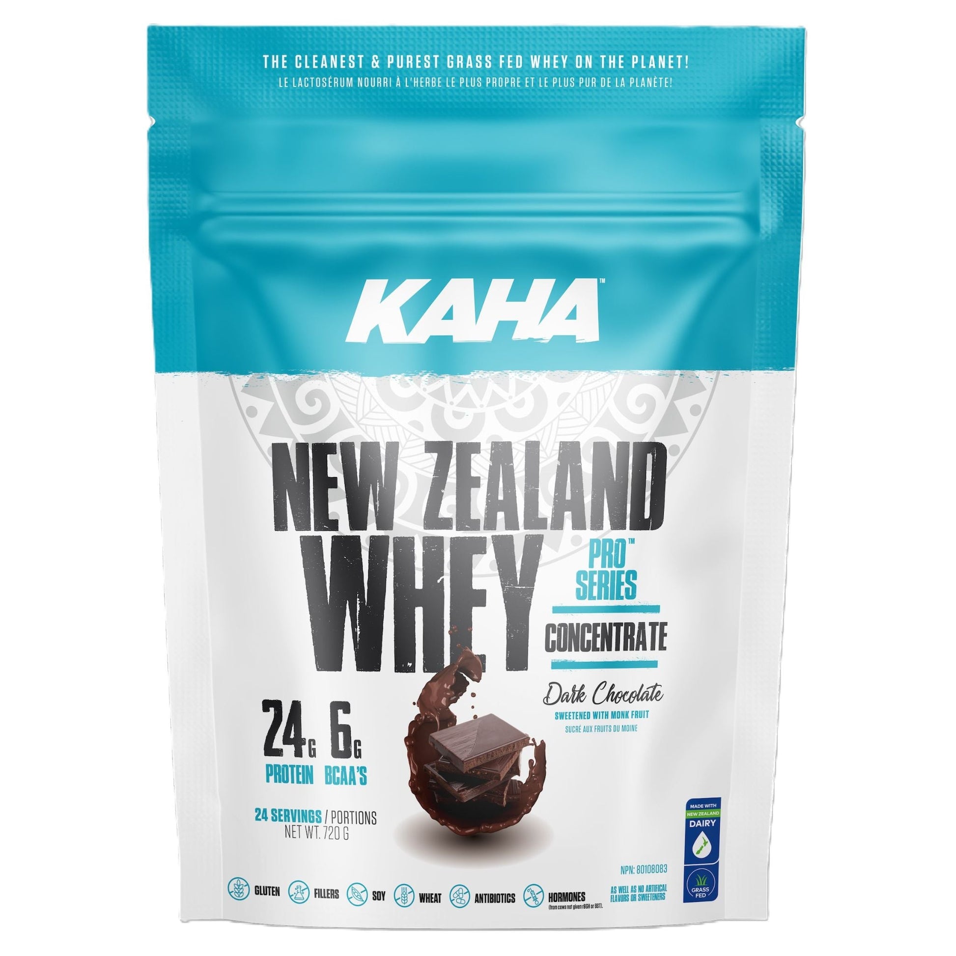 Kaha Nutrition New Zealand Whey Concentrate Chocolate 720g
