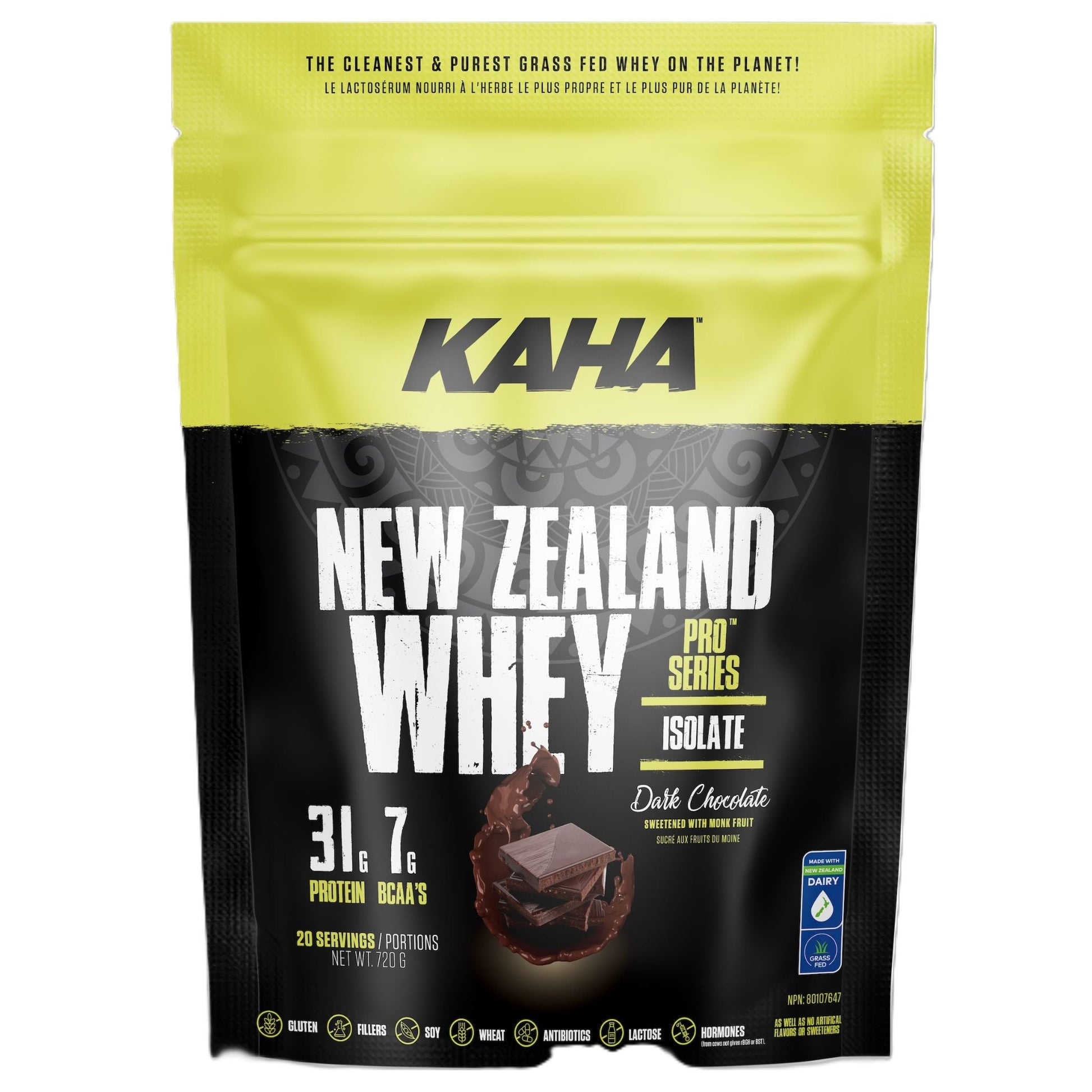 Kaha Nutrition New Zealand Whey Isolate Choco 720g