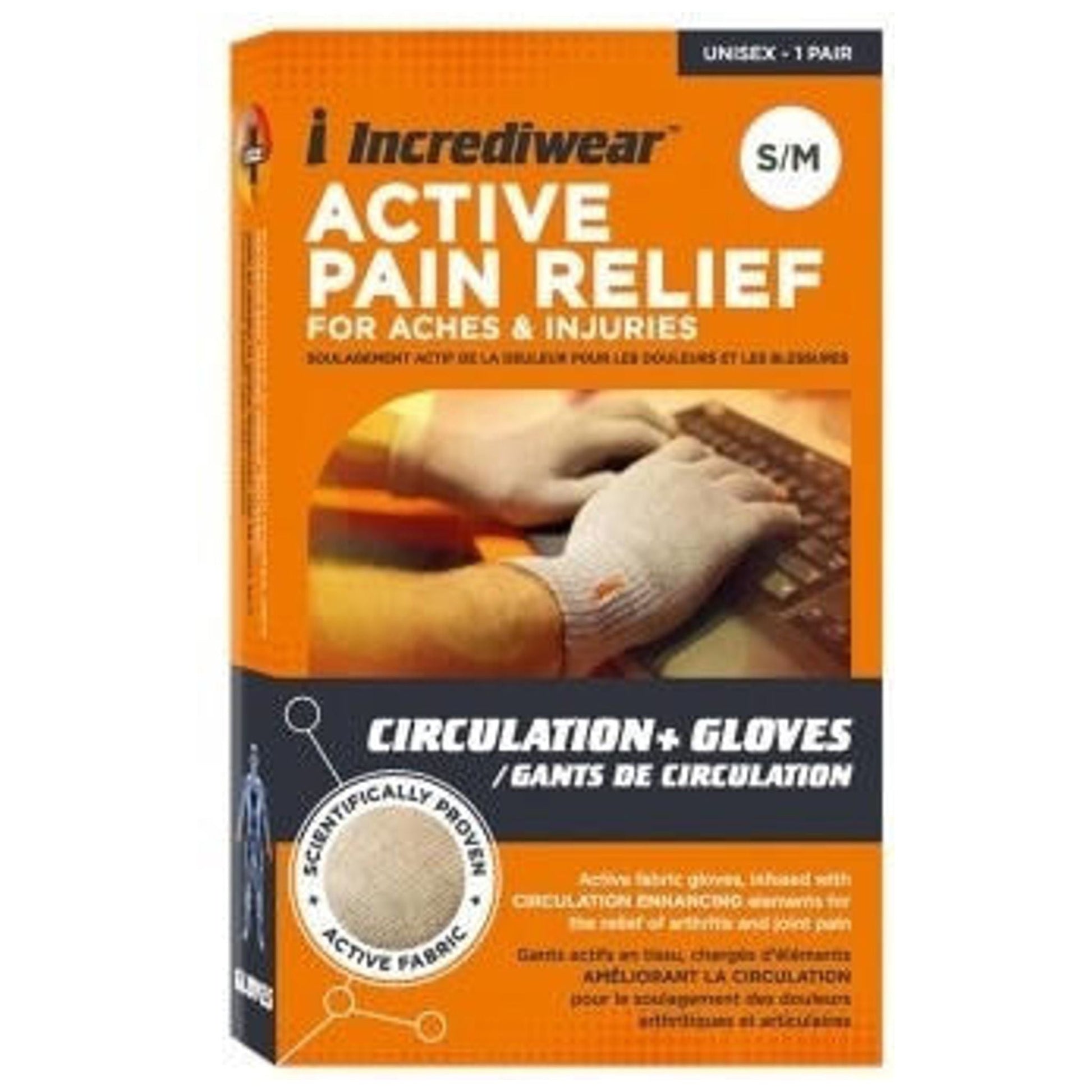 Incrediwear Circulation+ Gloves Grey SM-MD