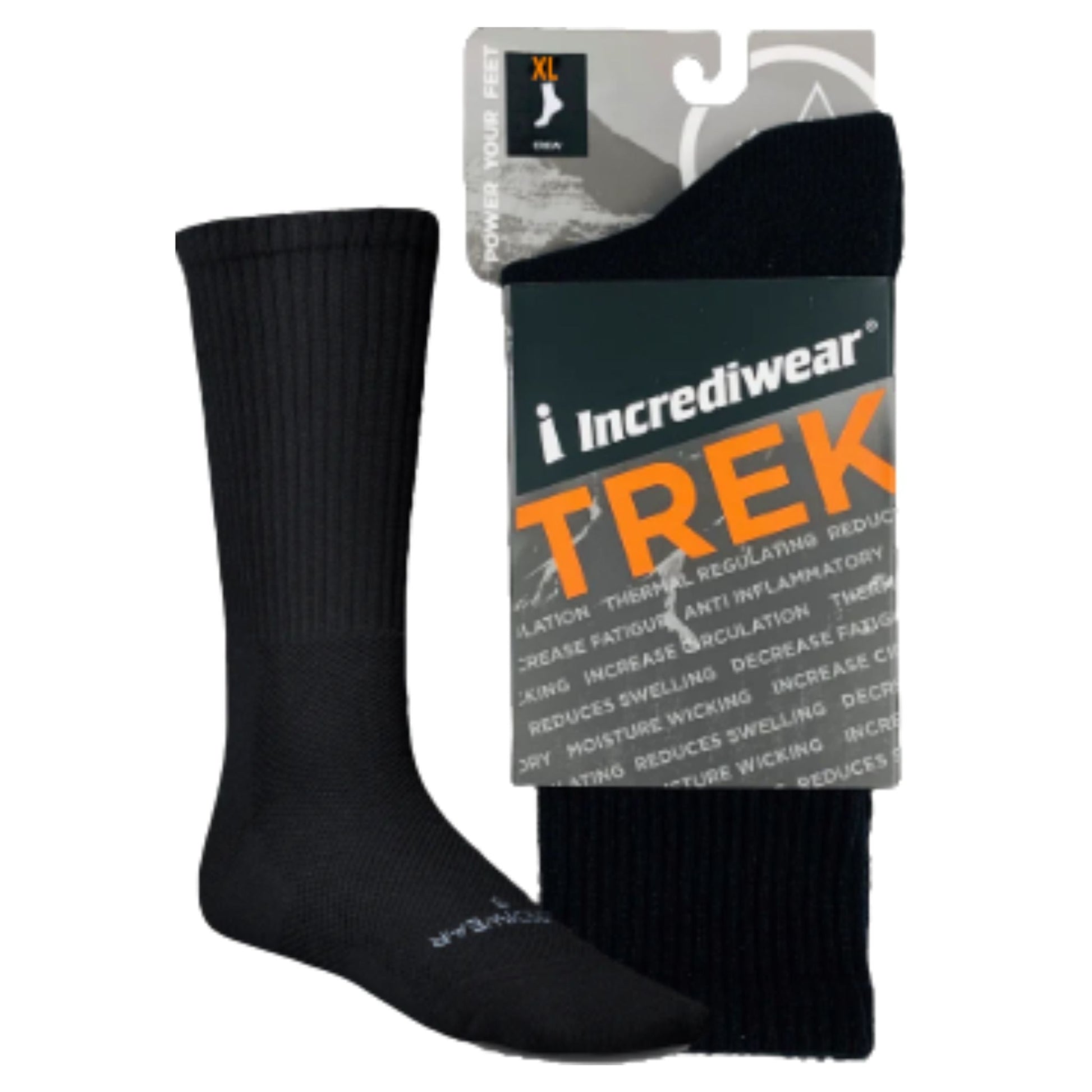 Incrediwear Trek Sock Black XL