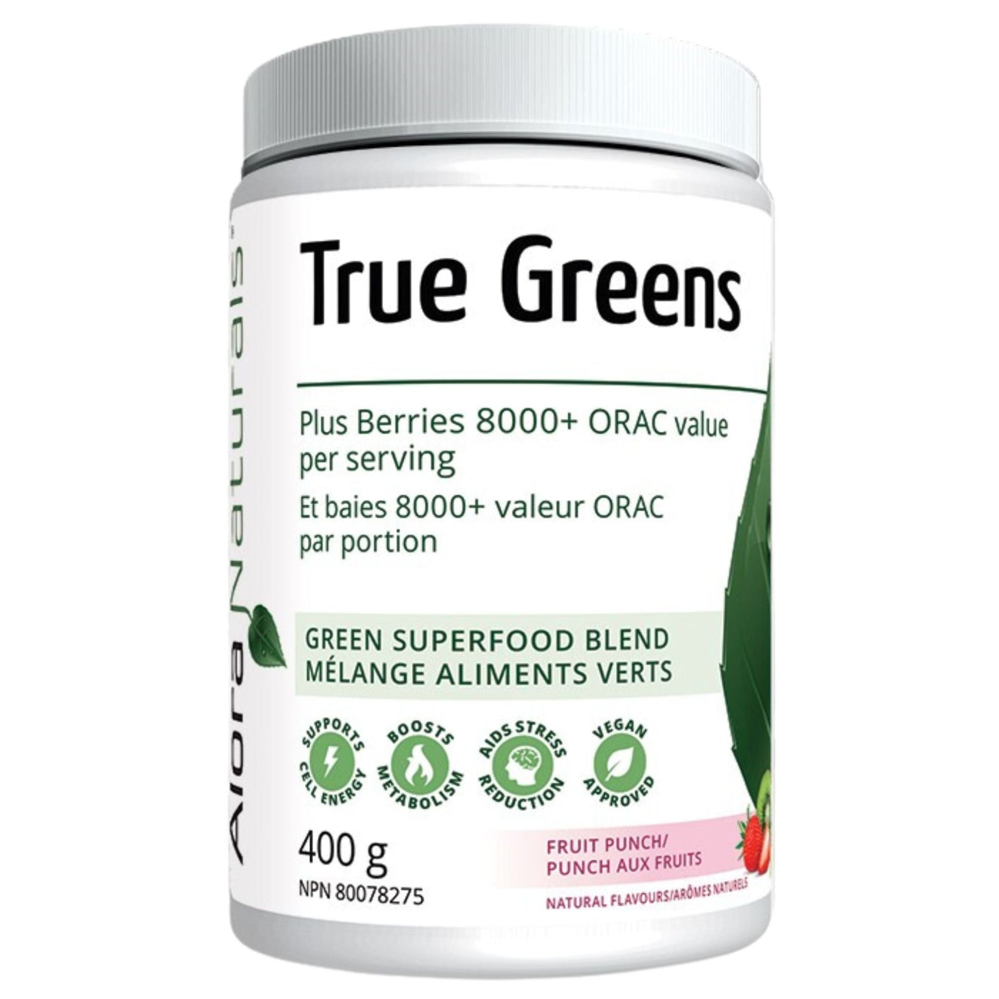 Alora Naturals True Greens Fruit Punch 400g