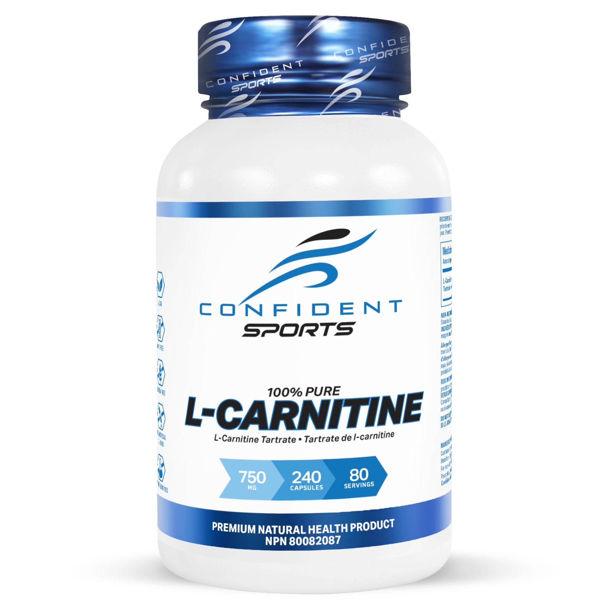 Confident Sports Carnitine 750mg 240 Capsules