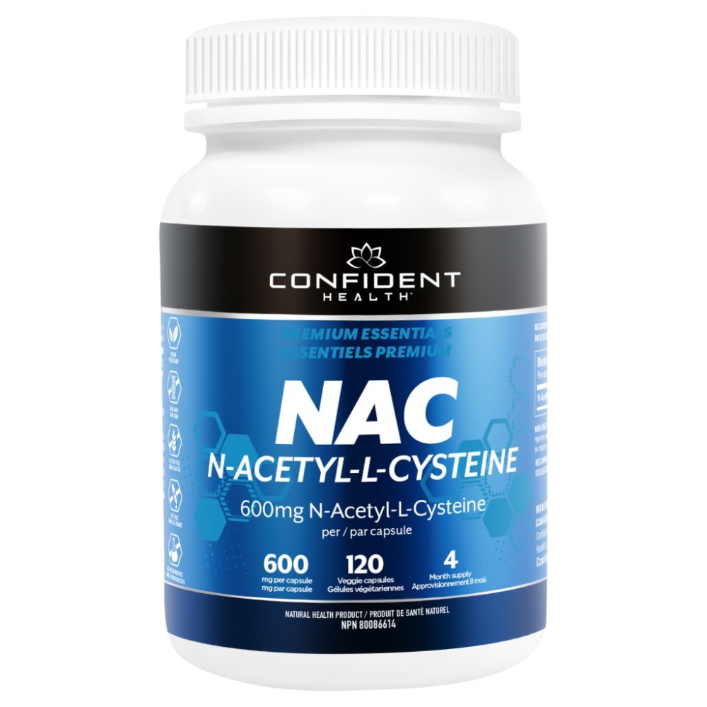 Confident Health NAC 600mg 120 Vegetarian Capsules